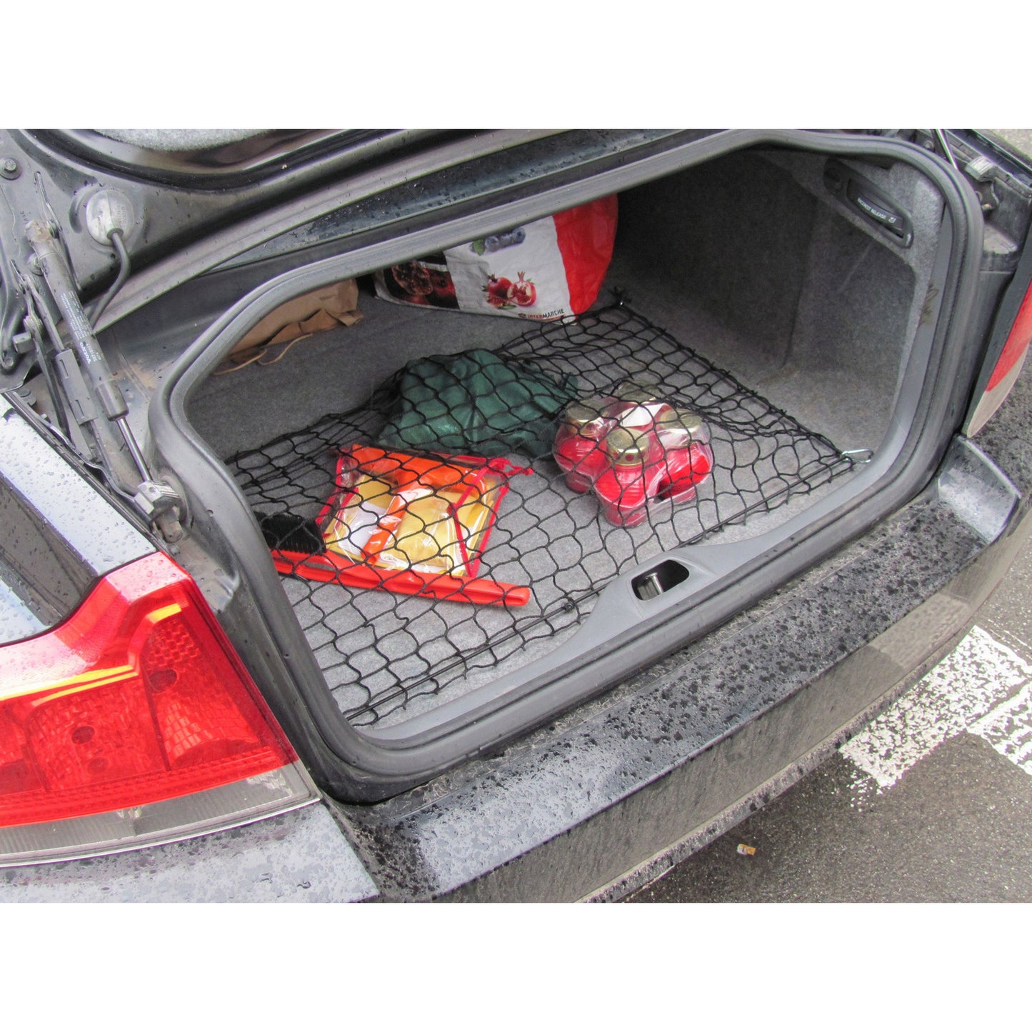 Autosiatki Kofferraumbodennetz Gepäcknetz für Volvo S60 2000 - 2010