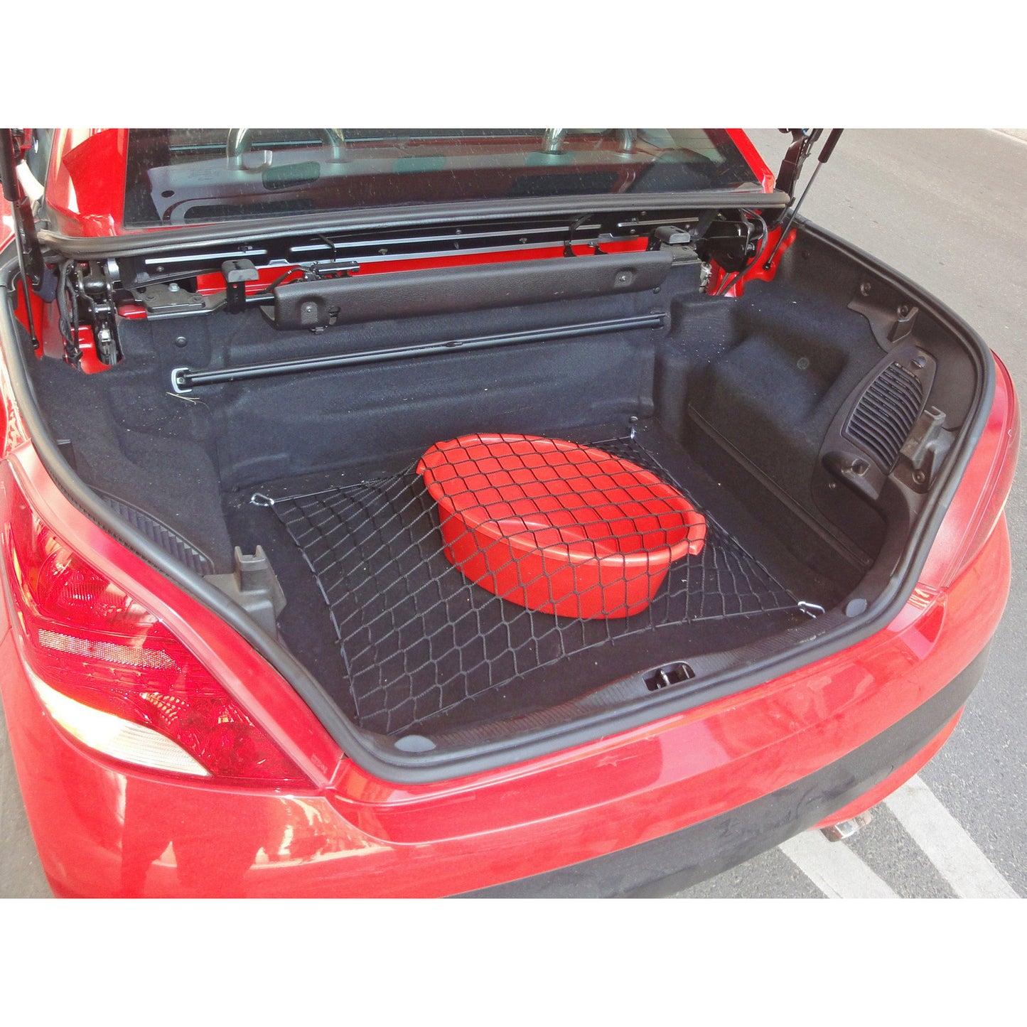 Autosiatki Kofferraumbodennetz Gepäcknetz für Peugeot 207 CC 2006 - 2014