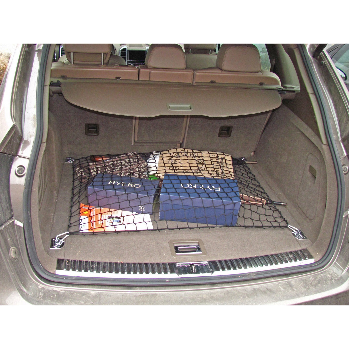 Autosiatki Kofferraumbodennetz Gepäcknetz für Porsche Cayenne 2010 - 2017