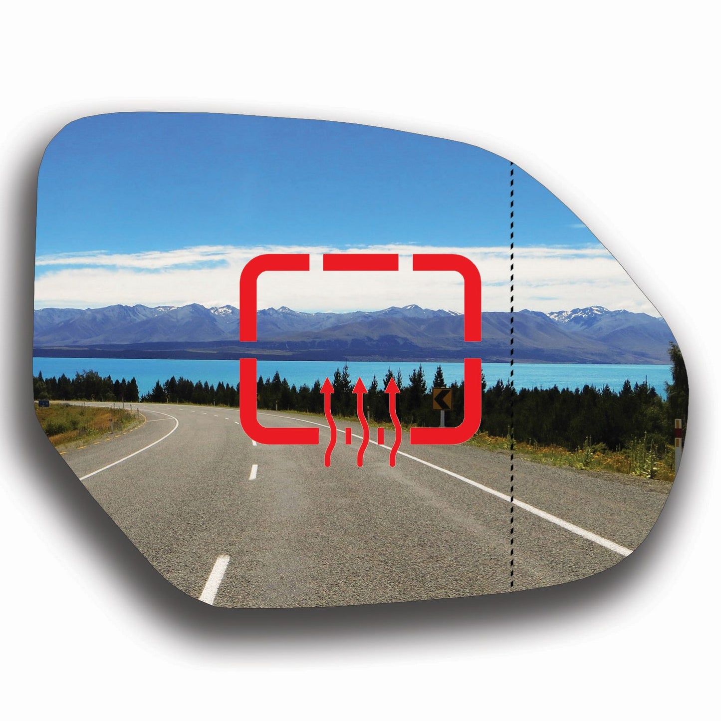 AGCP Spiegelglas Beheizt für Volkswagen Atlas Cross Sport 2020 - 2025