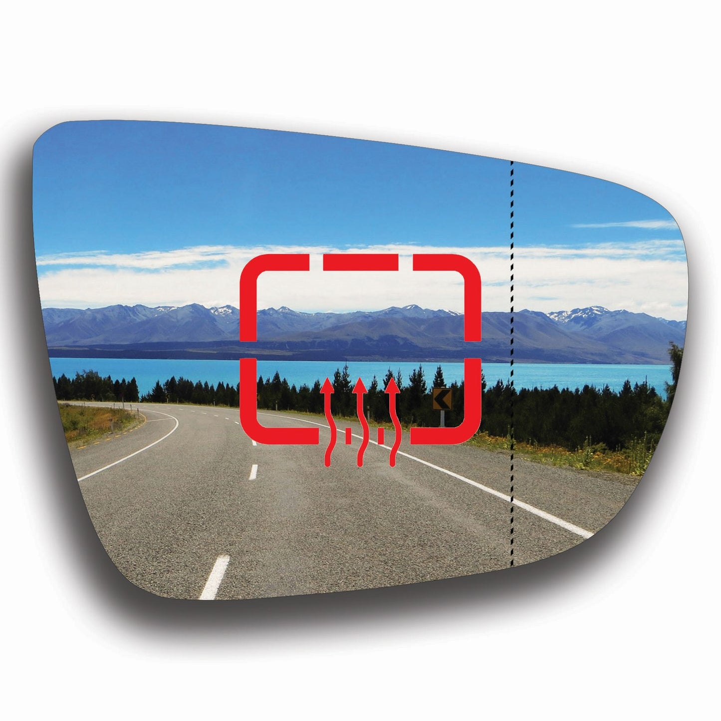 AGCP Spiegelglas Beheizt für Kia Carens 2013 - 2019