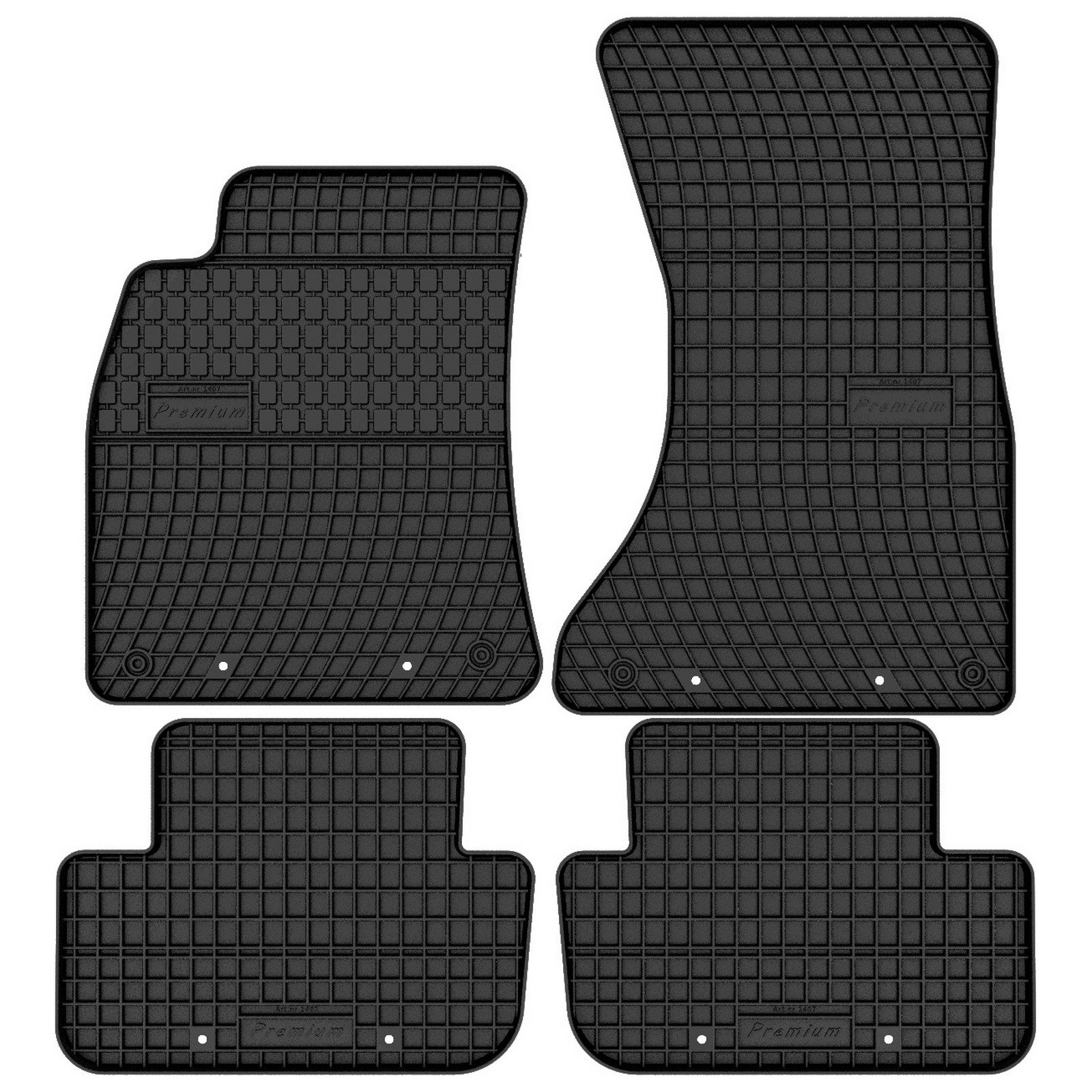 FP-1407-4-Prismat-Passform-Gummi-Fußmatten-Set-Audi-A5-8T-2007-2016
