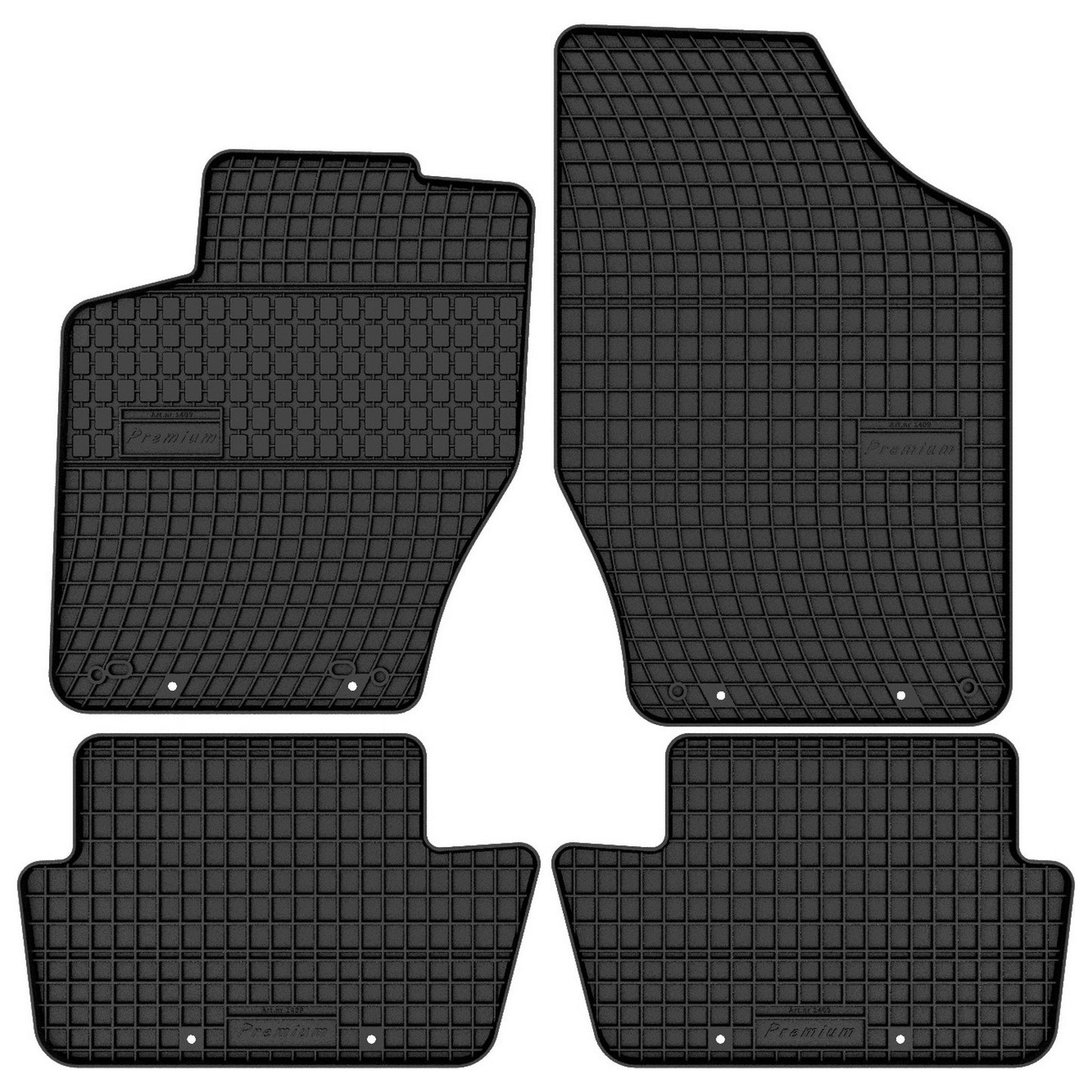 FP-1409-4-Prismat-Passform-Gummi-Fußmatten-Set-Citroen-C4-1-2004-2010