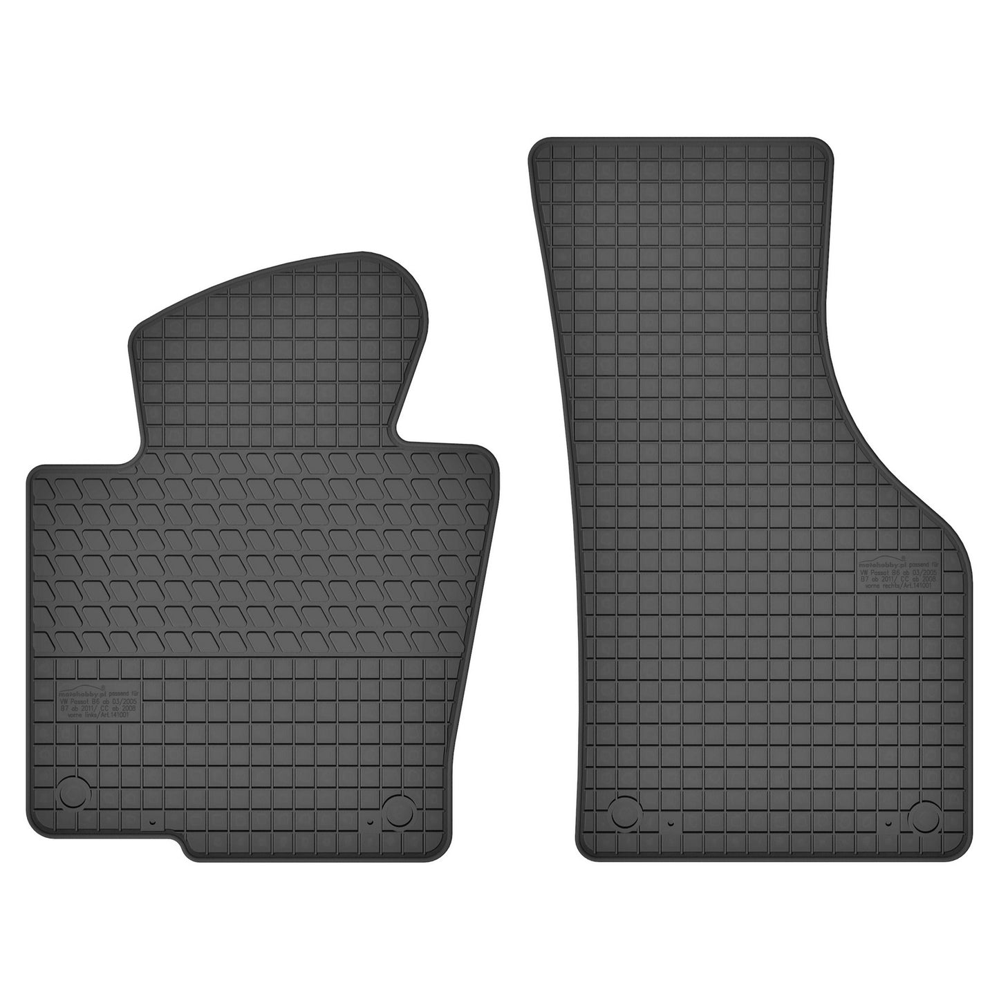 Motohobby Passform Gummi Fußmatten Set für Volkswagen Passat B6 2005 - 2010