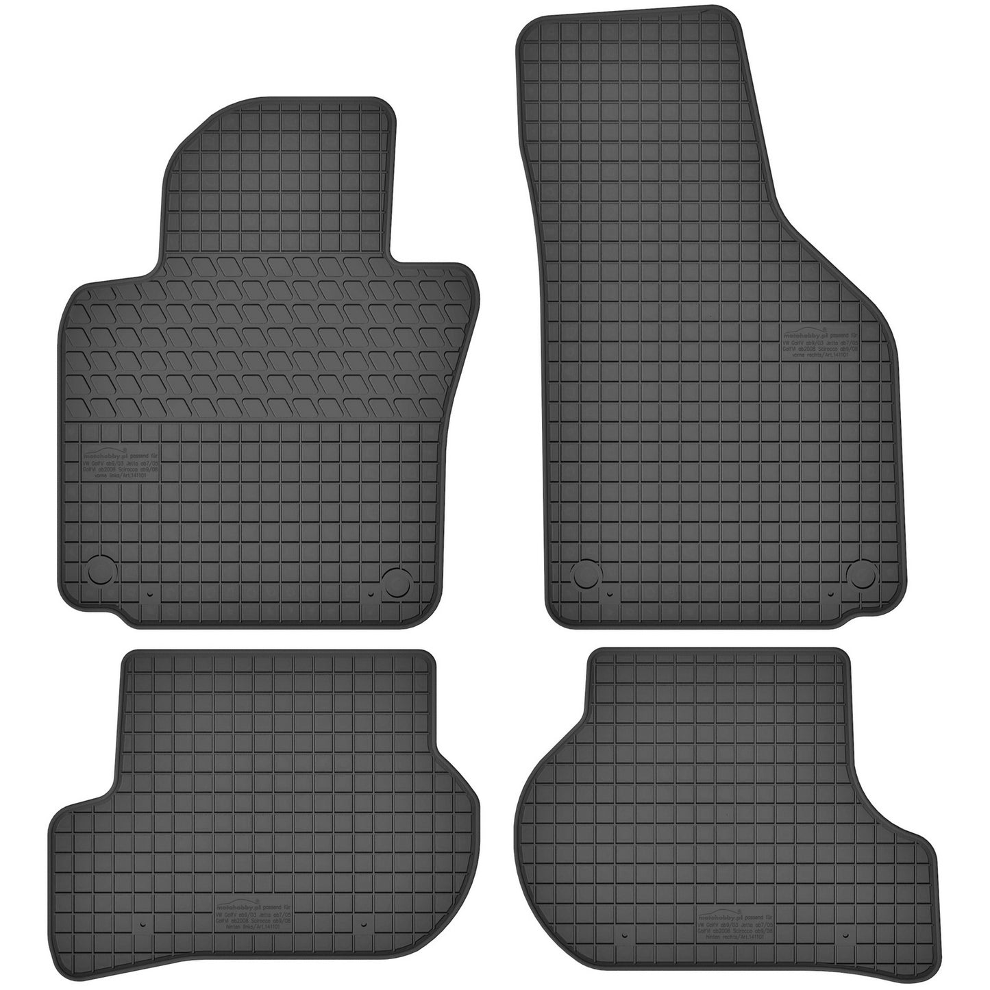 Motohobby Passform Gummi Fußmatten Set für Volkswagen Eos 2006 - 2015