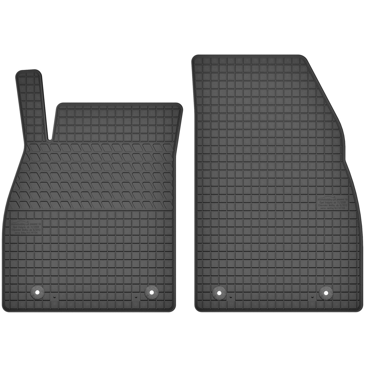 Motohobby Passform Gummi Fußmatten Set für Chevrolet Malibu 2011 - 2015