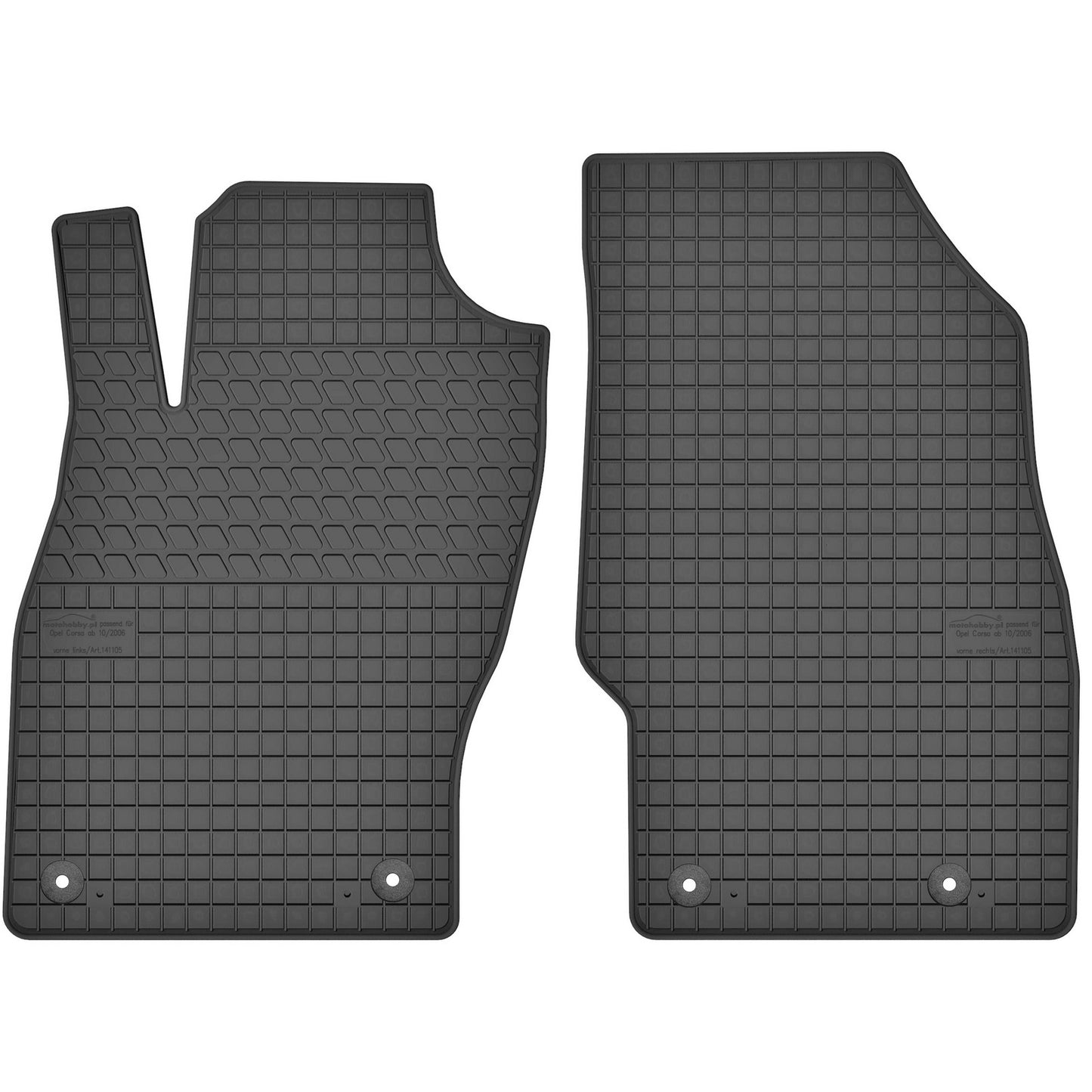 Motohobby Passform Gummi Fußmatten Set für Opel Adam 2012 - 2019