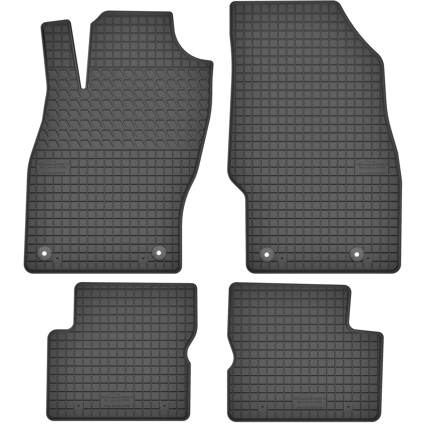 Motohobby Passform Gummi Fußmatten Set für Opel Adam 2012 - 2019