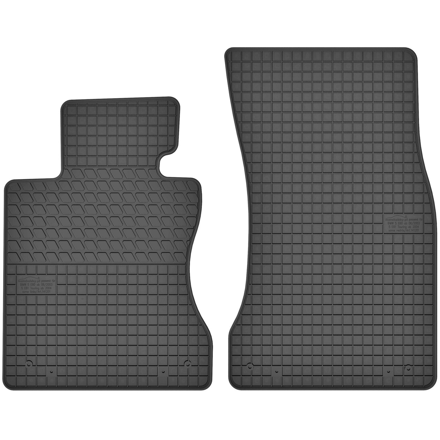 Motohobby Passform Gummi Fußmatten Set für BMW 5er 2003 - 2010