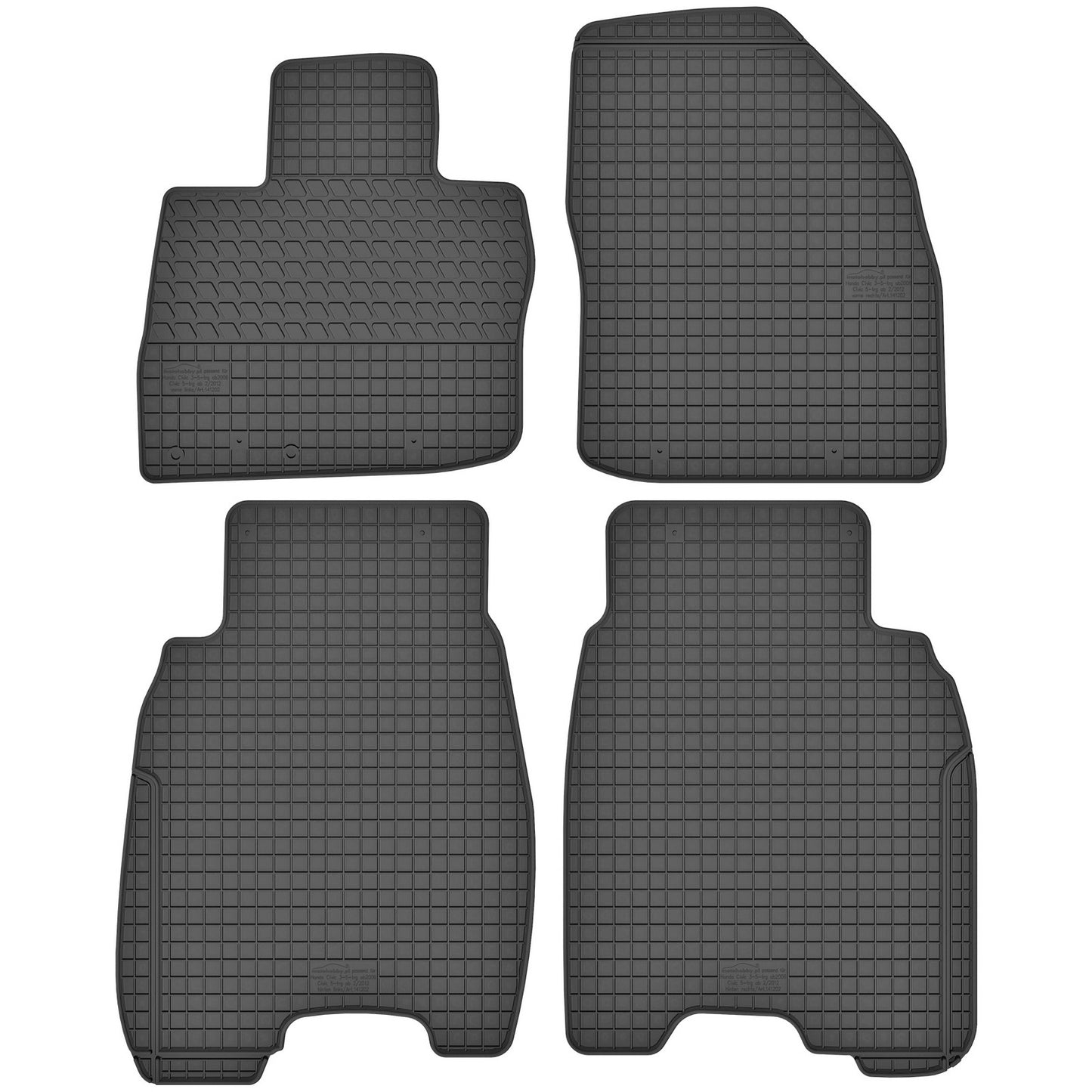 Motohobby Passform Gummi Fußmatten Set für Honda Civic 9 2011 - 2015