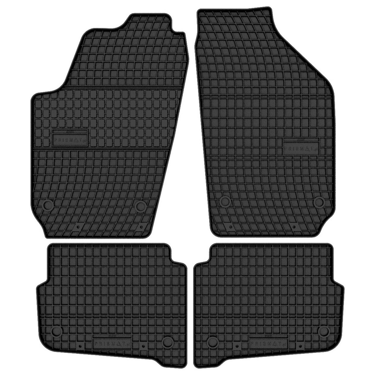 FP-1415-4-Prismat-Passform-Gummi-Fußmatten-Set-Volkswagen-Polo-4-2001-2009