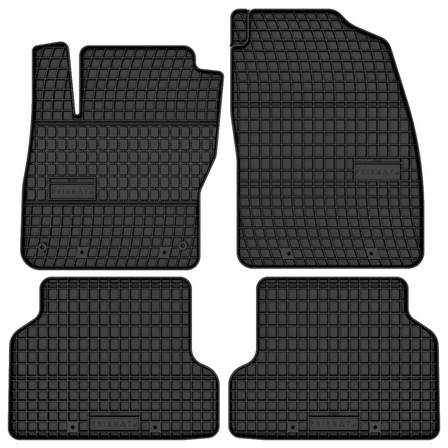 FP-1437-4-Prismat-Passform-Gummi-Fußmatten-Set-Ford-Focus-2-2004-2012