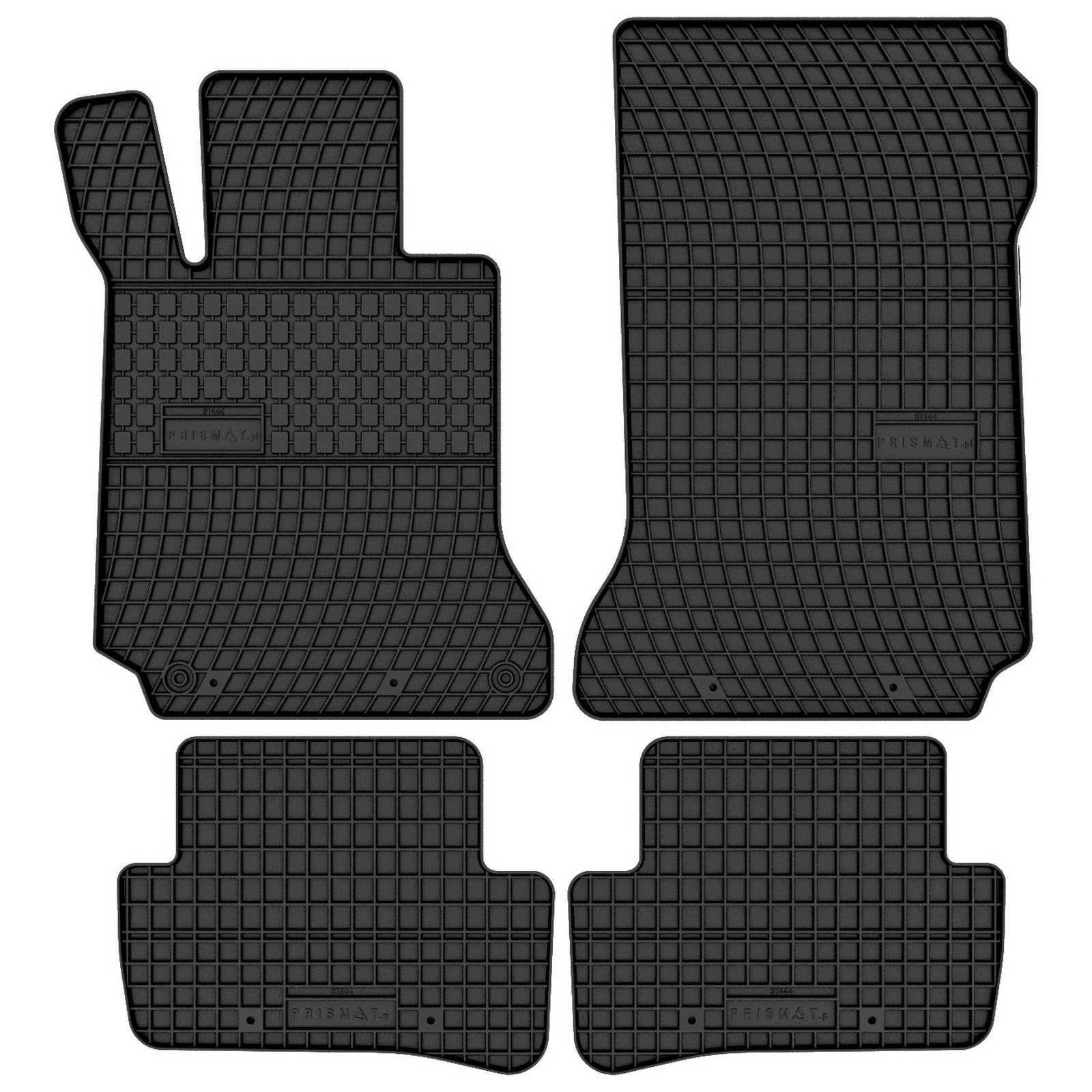 FP-1444-4-Prismat-Passform-Gummi-Fußmatten-Set-Mercedes-C-204-2007-2014