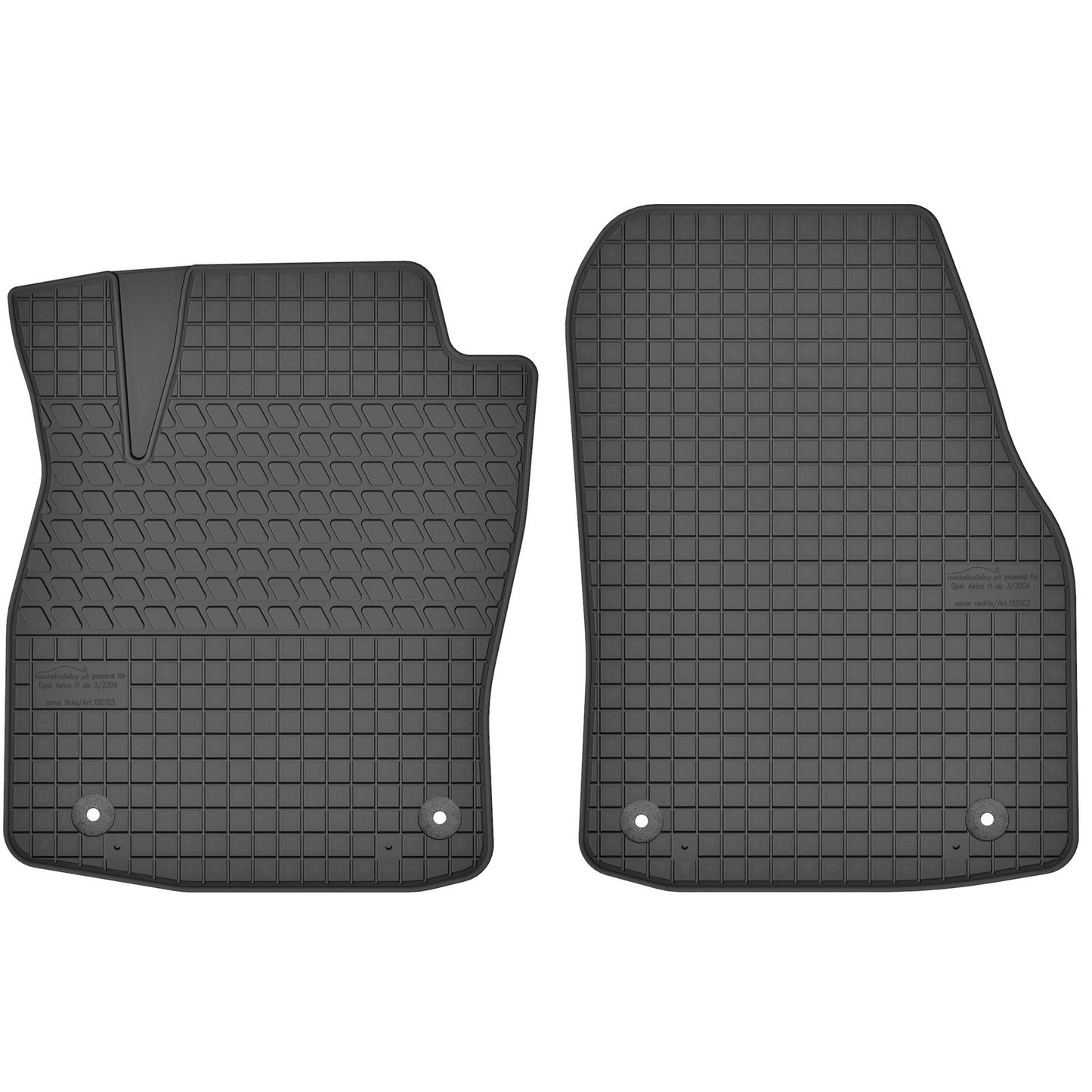 Motohobby Passform Gummi Fußmatten Set für Opel Astra H 2004 - 2011