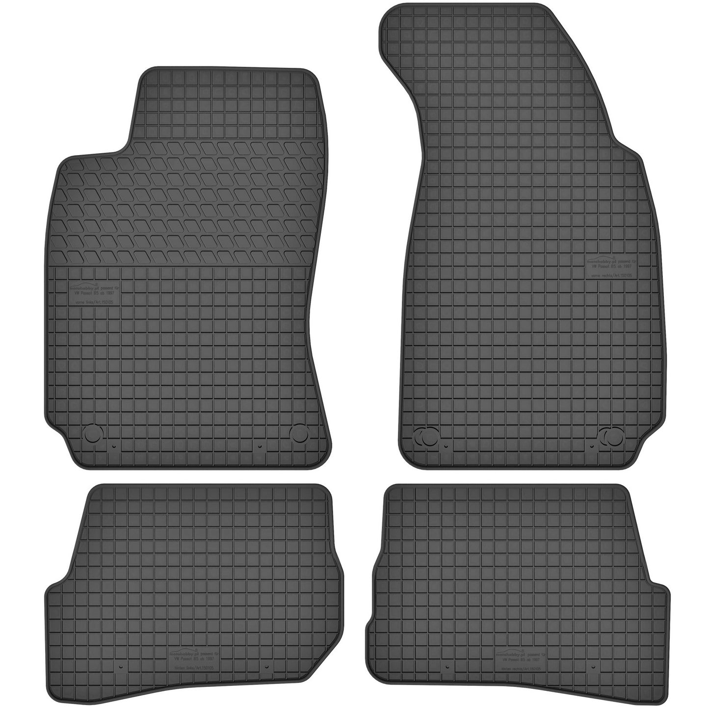 Motohobby Passform Gummi Fußmatten Set für Volkswagen Passat B5 1996 - 2005