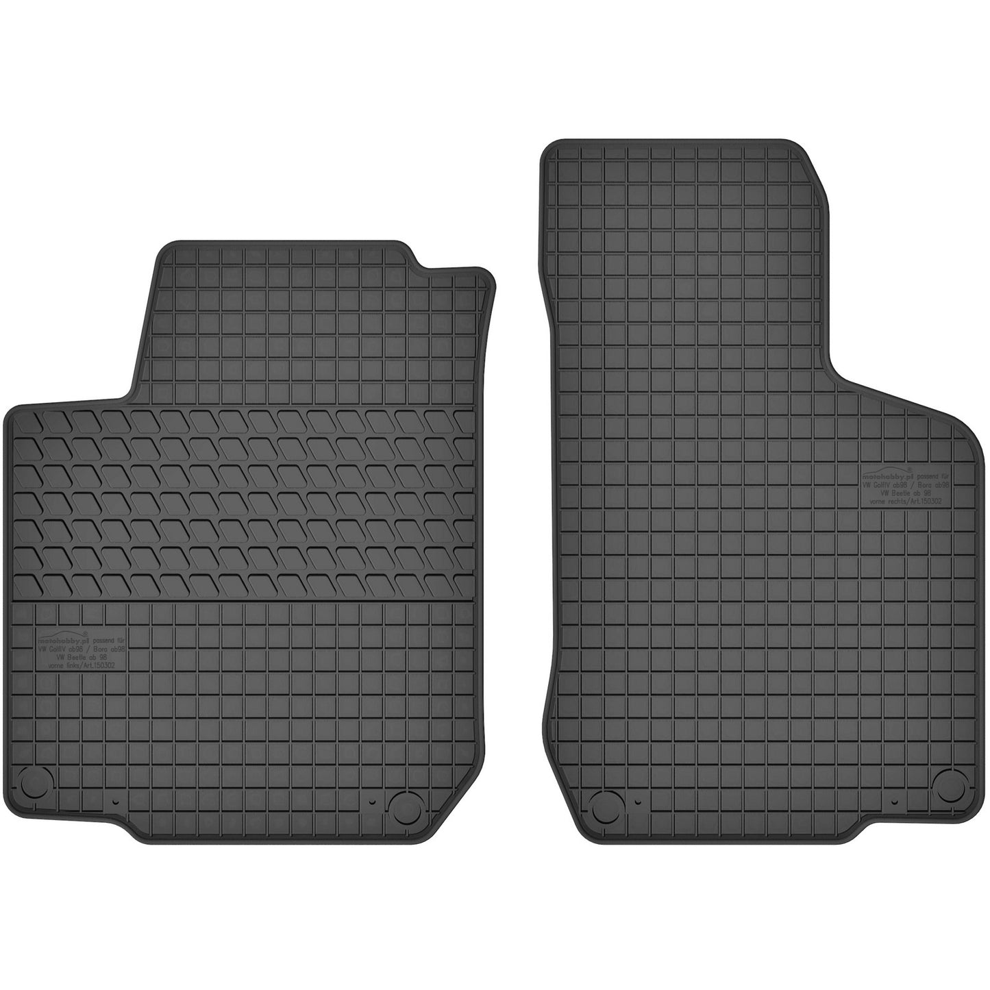 Motohobby Passform Gummi Fußmatten Set für Seat Toledo 2 1998 - 2004