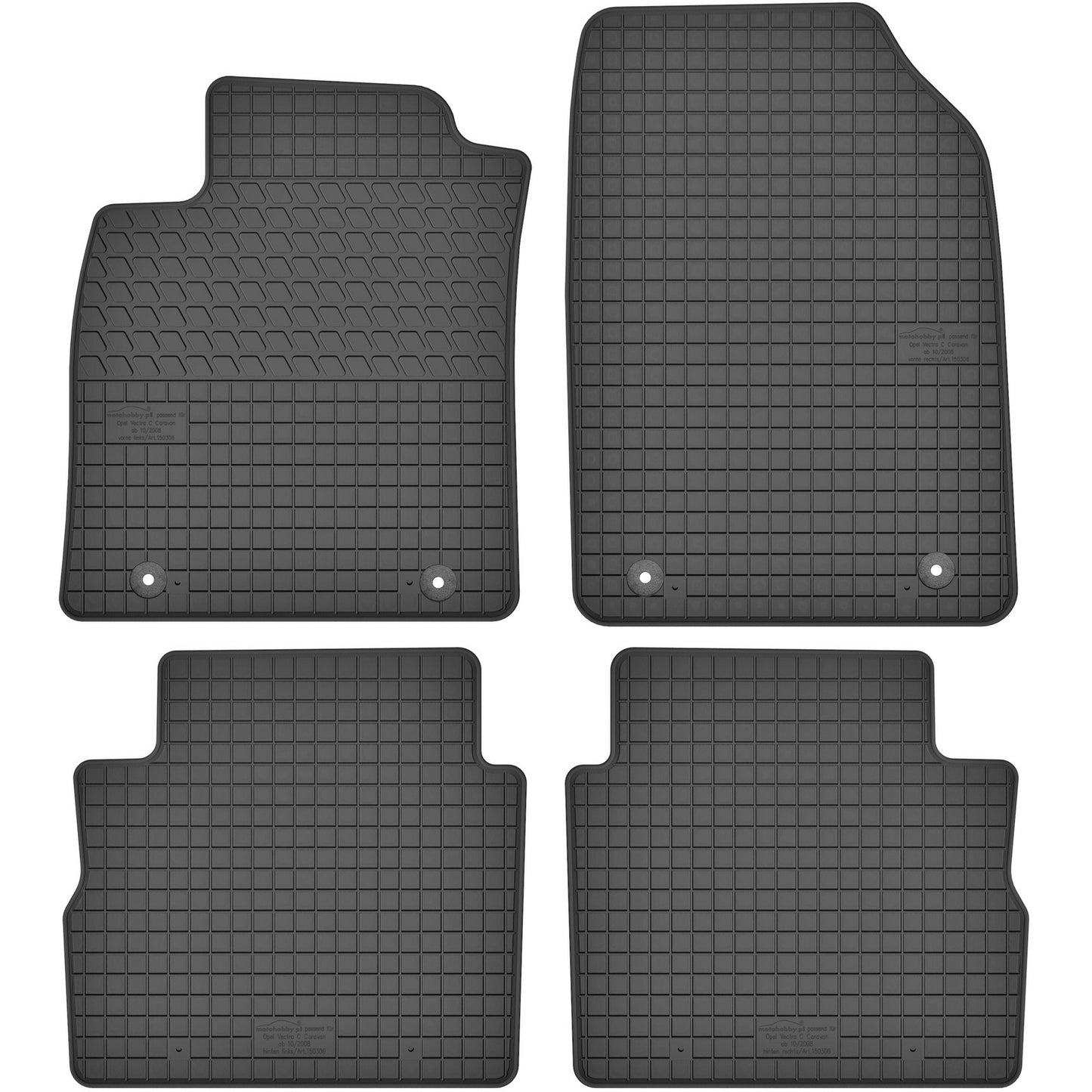 Motohobby Passform Gummi Fußmatten Set für Opel Vectra C Caravan 2002 - 2008