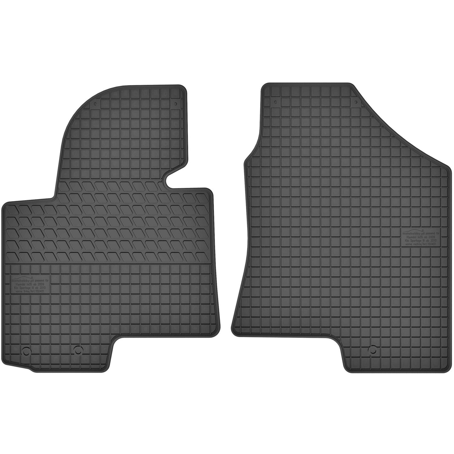 Motohobby Passform Gummi Fußmatten Set für Kia Sportage 2010 - 2015