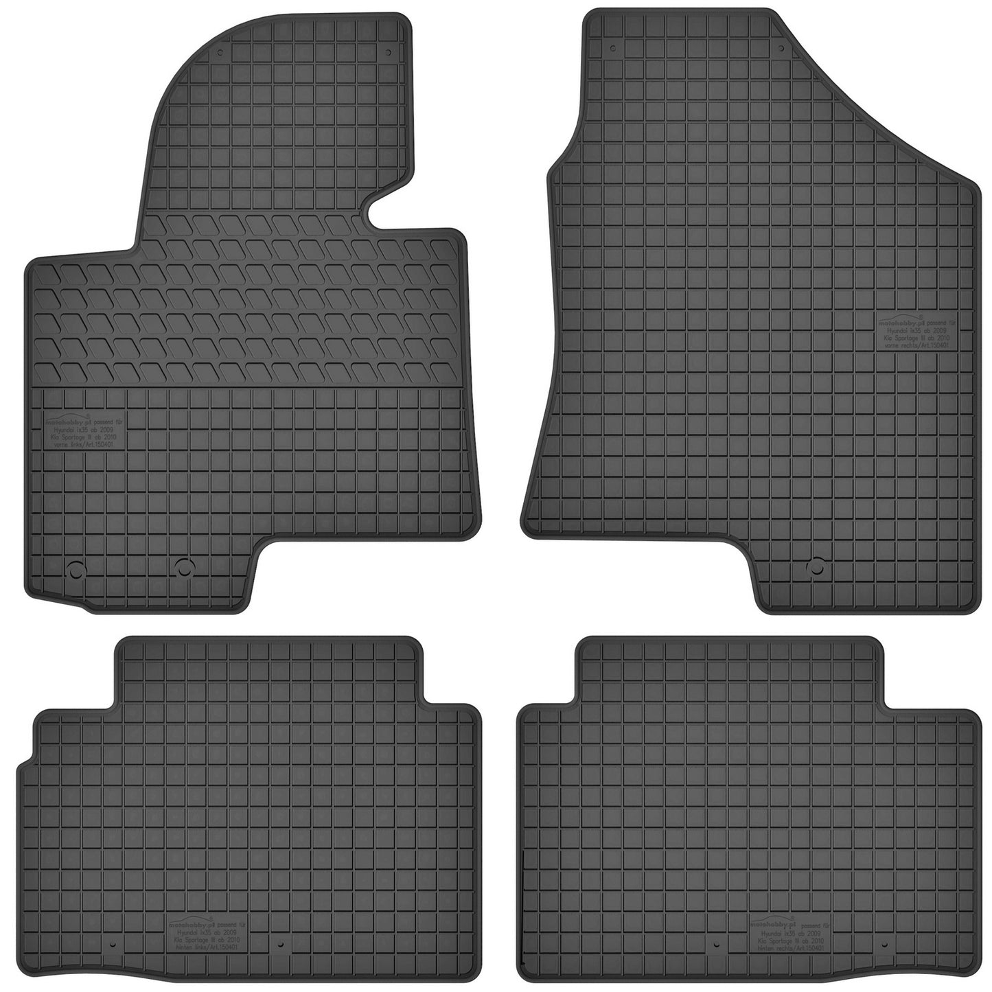 Motohobby Passform Gummi Fußmatten Set für Hyundai ix35 2009 - 2015