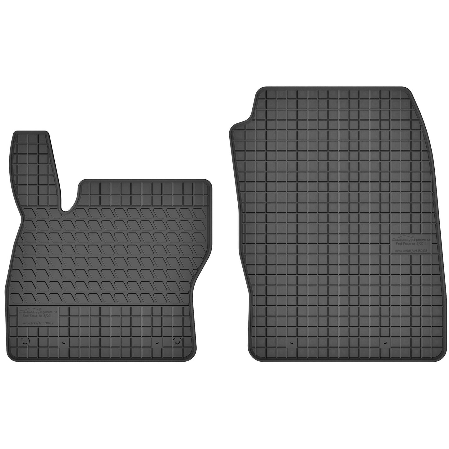 Motohobby Passform Gummi Fußmatten Set für Ford Focus 3 2010 - 2018