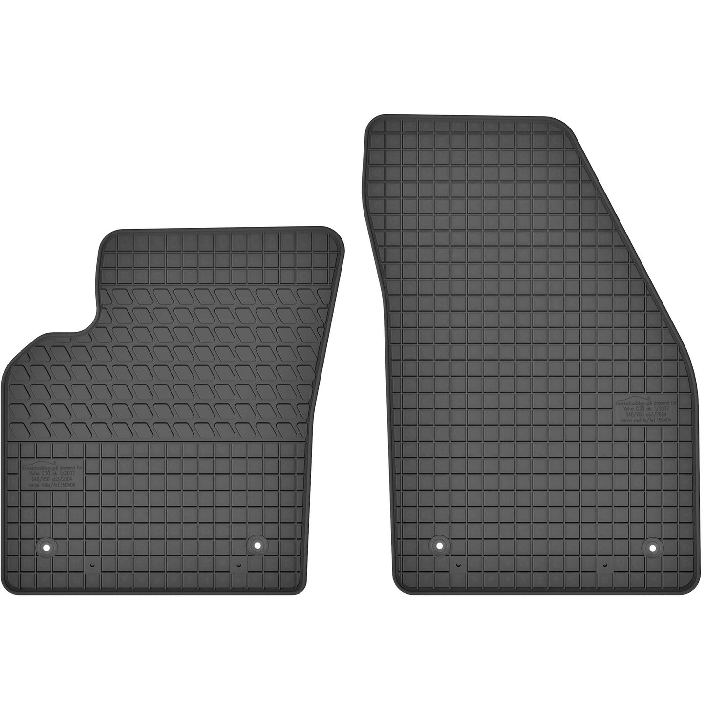 Motohobby Passform Gummi Fußmatten Set für Volvo S40 2004 - 2012