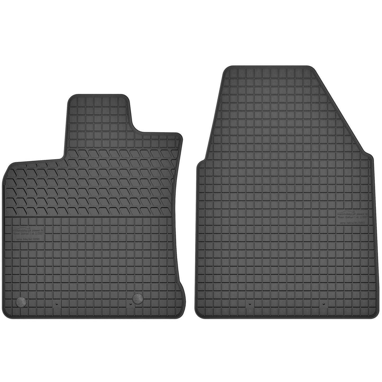 Motohobby Passform Gummi Fußmatten Set für Nissan Qashqai+2 2006 - 2013