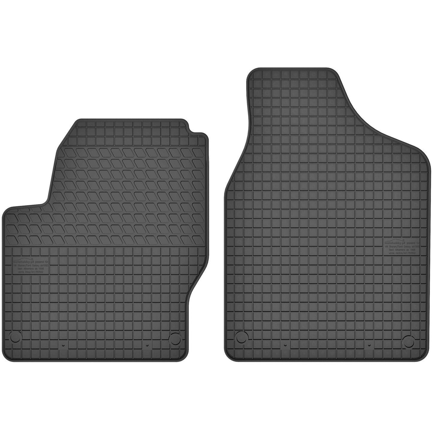 Motohobby Passform Gummi Fußmatten Set für LTI LTC Taxi TX4 1997 - 2017