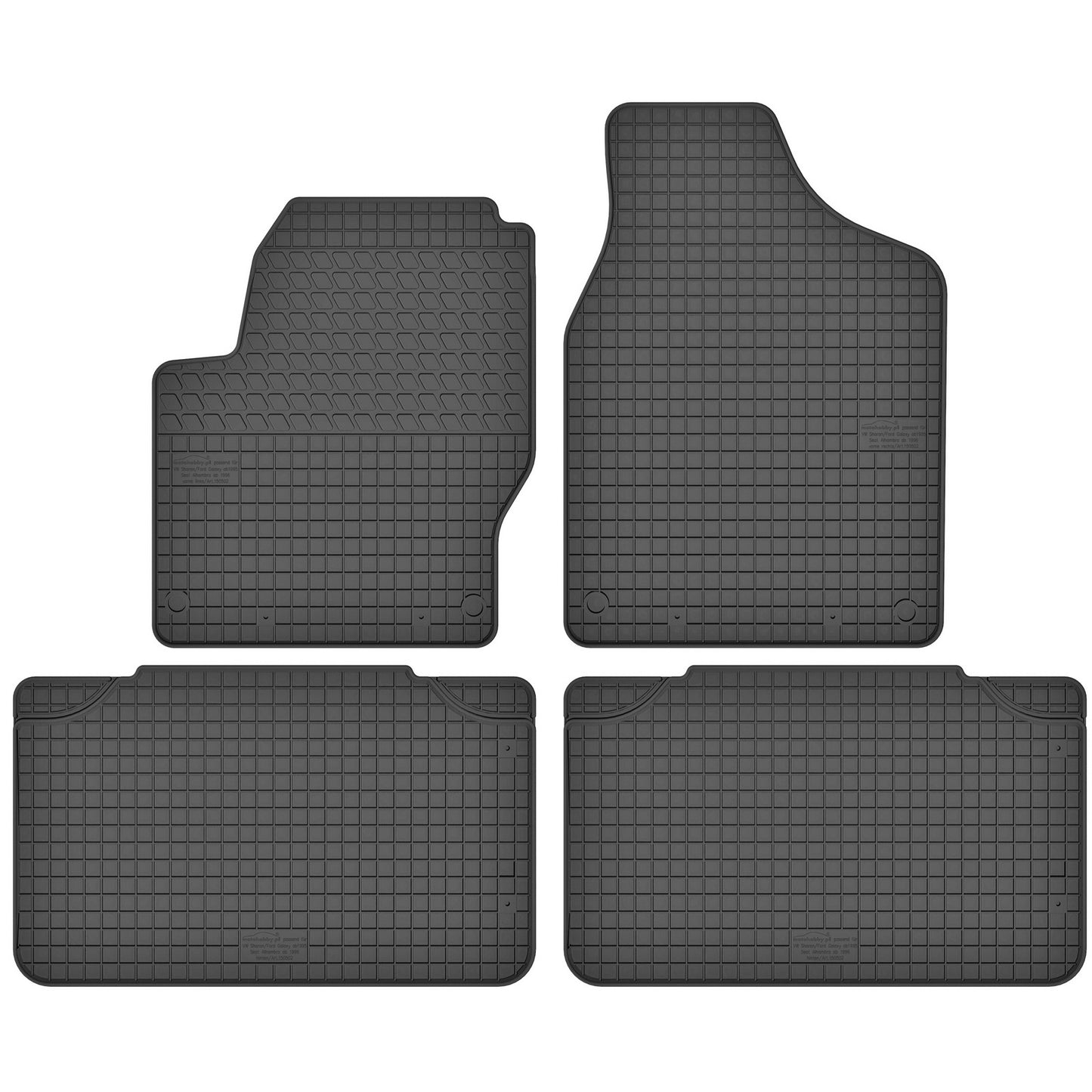 Motohobby Passform Gummi Fußmatten Set für Ford Galaxy 1995 - 2006