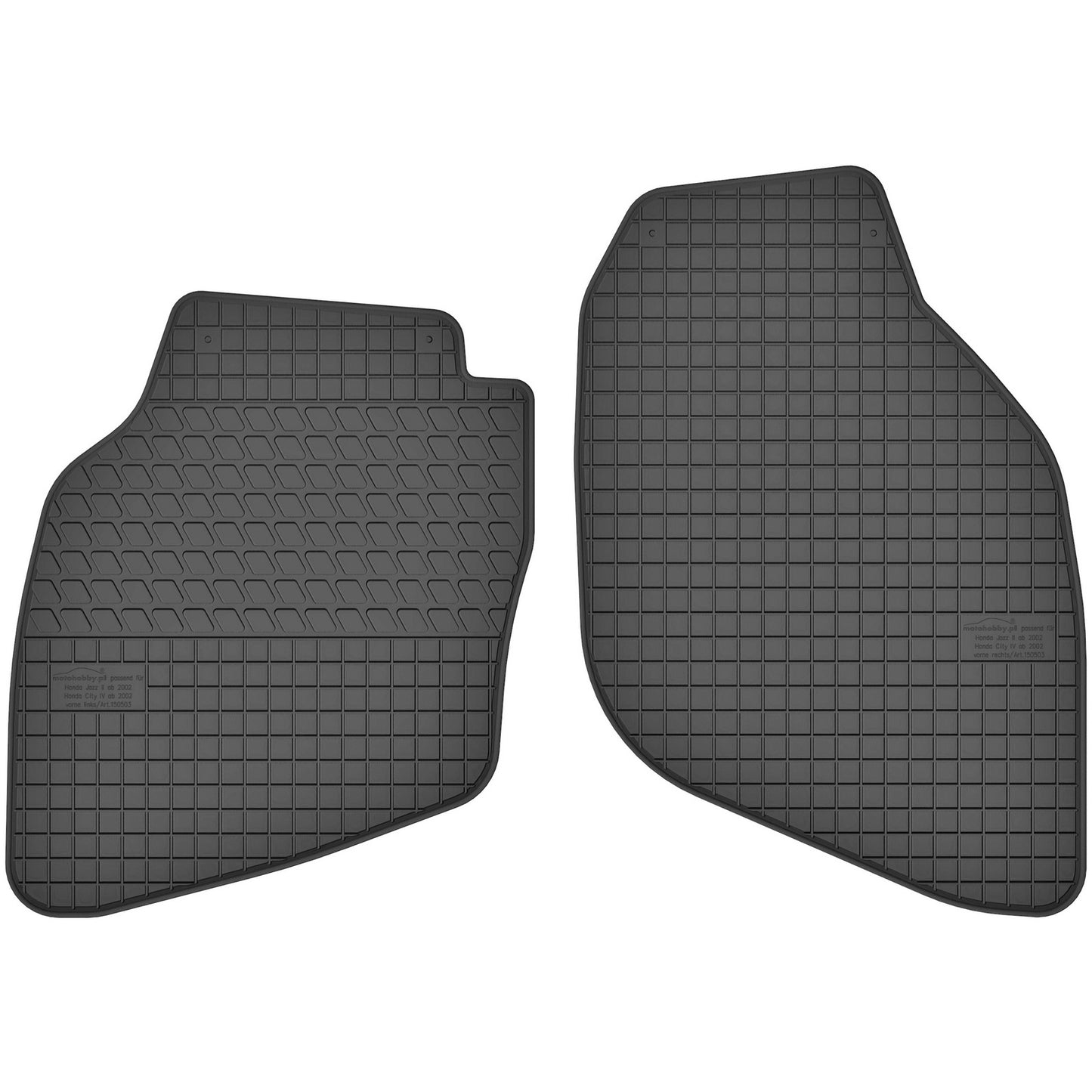 Motohobby Passform Gummi Fußmatten Set für Honda Jazz GD 2002 - 2008
