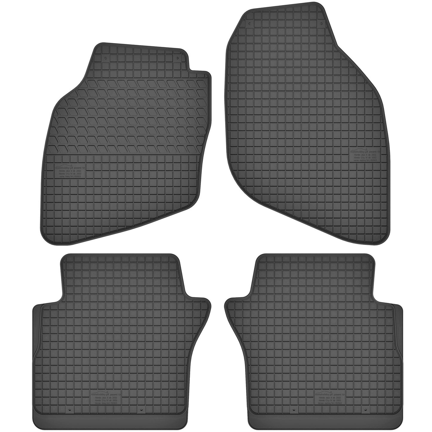 Motohobby Passform Gummi Fußmatten Set für Honda City 5 2002 - 2008