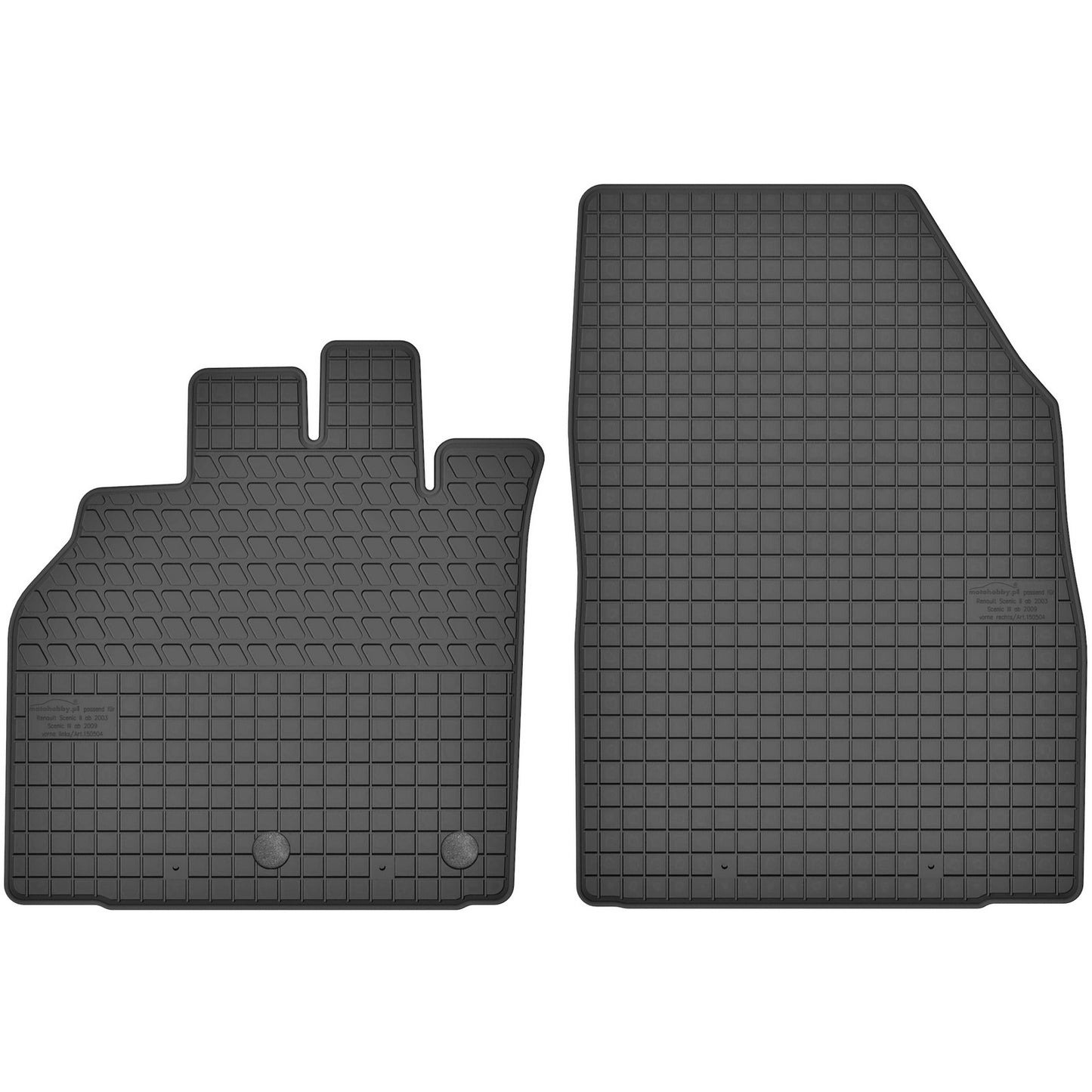 Motohobby Passform Gummi Fußmatten Set für Renault Grand Scenic 2009 - 2016