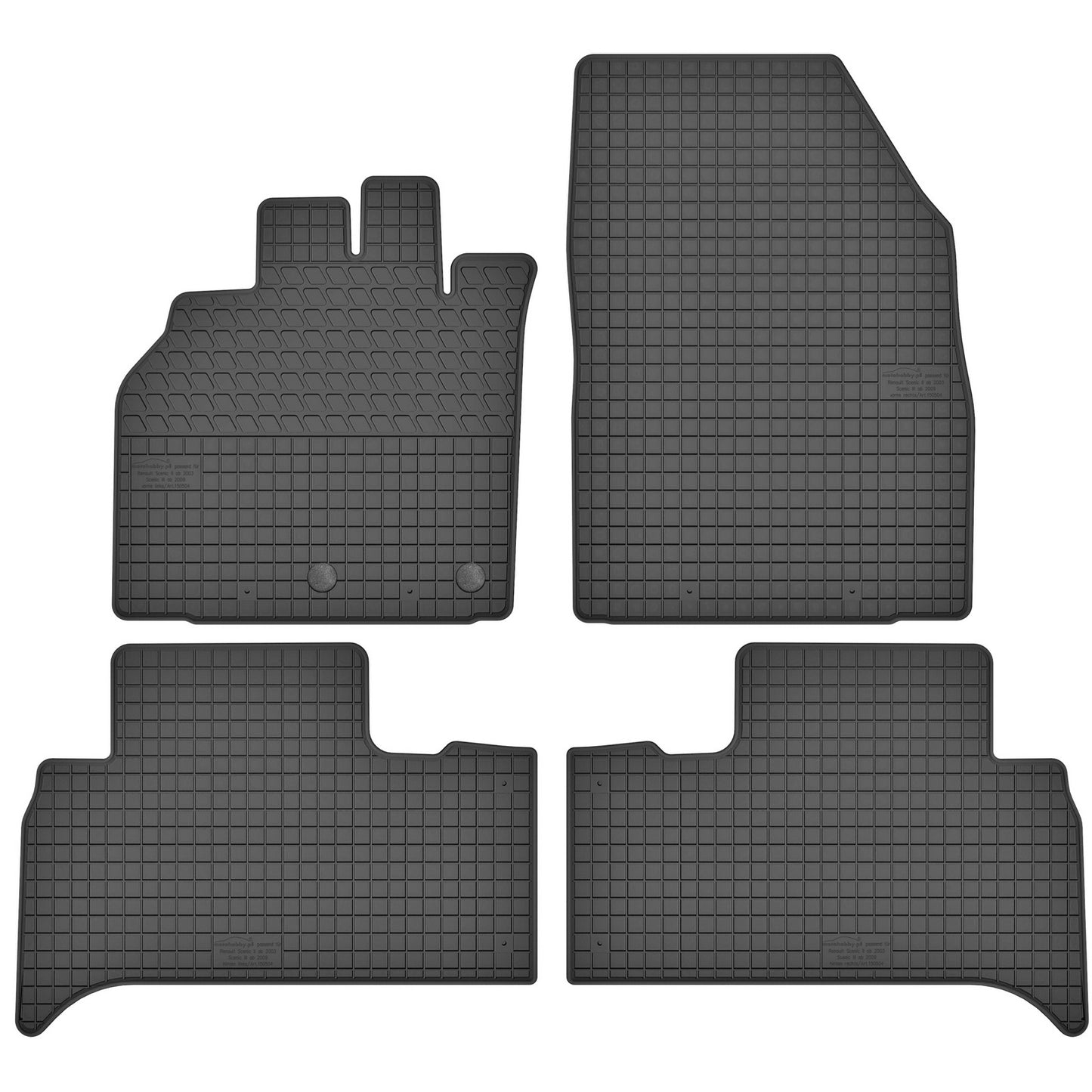 Motohobby Passform Gummi Fußmatten Set für Renault Grand Scenic 2009 - 2016