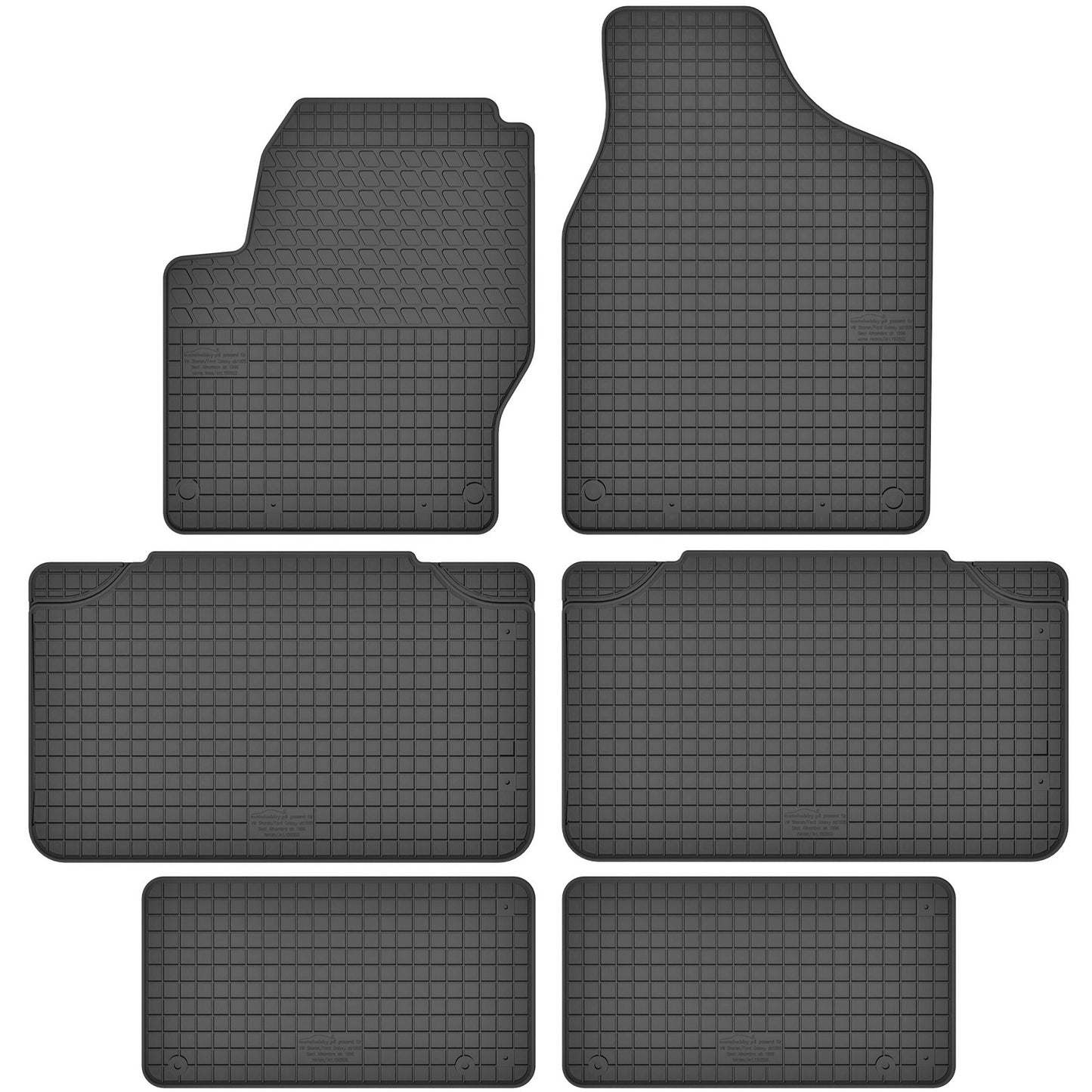 Motohobby Passform Gummi Fußmatten Set für Ford Galaxy 1995 - 2006