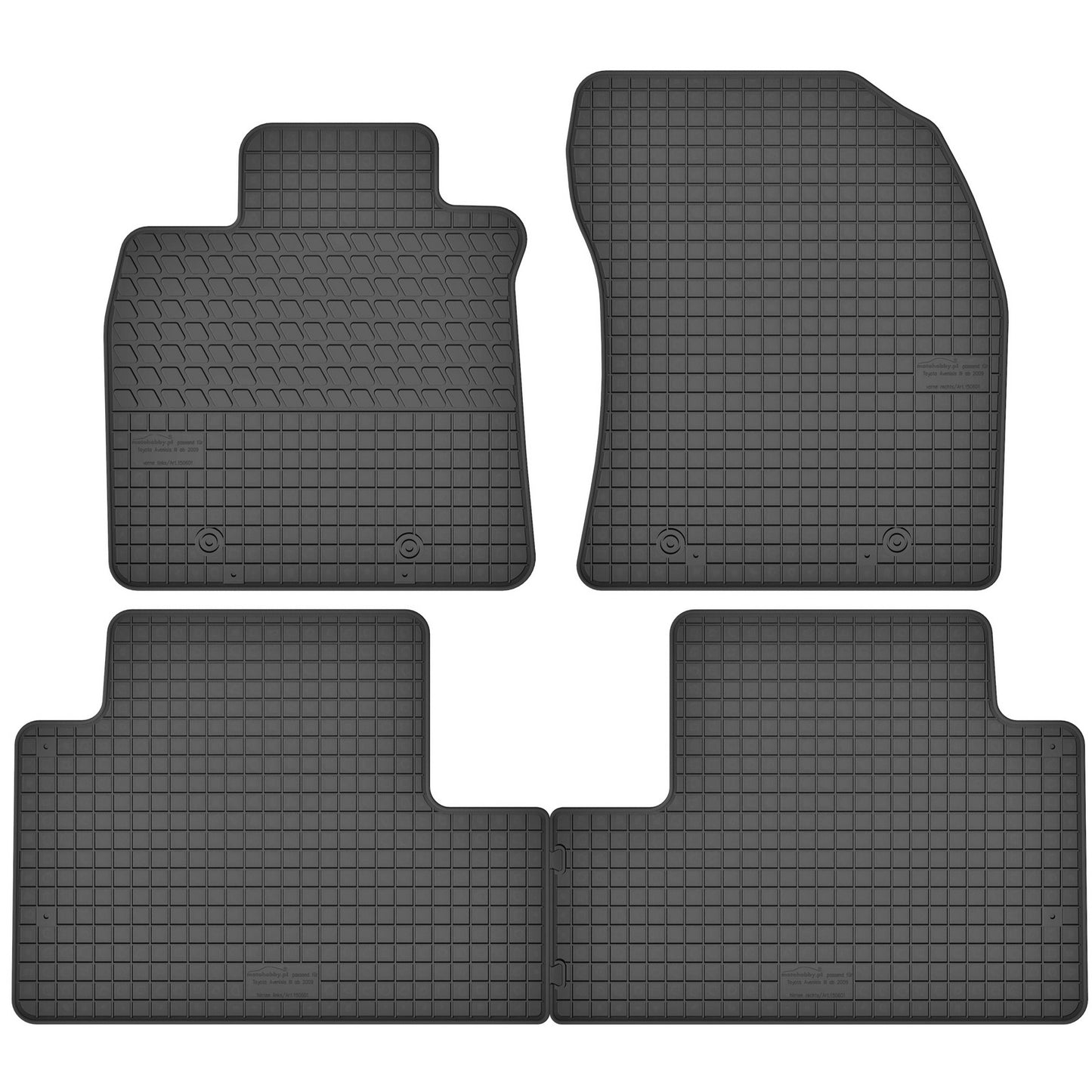 Motohobby Passform Gummi Fußmatten Set für Toyota Avensis T27 2008 - 2018