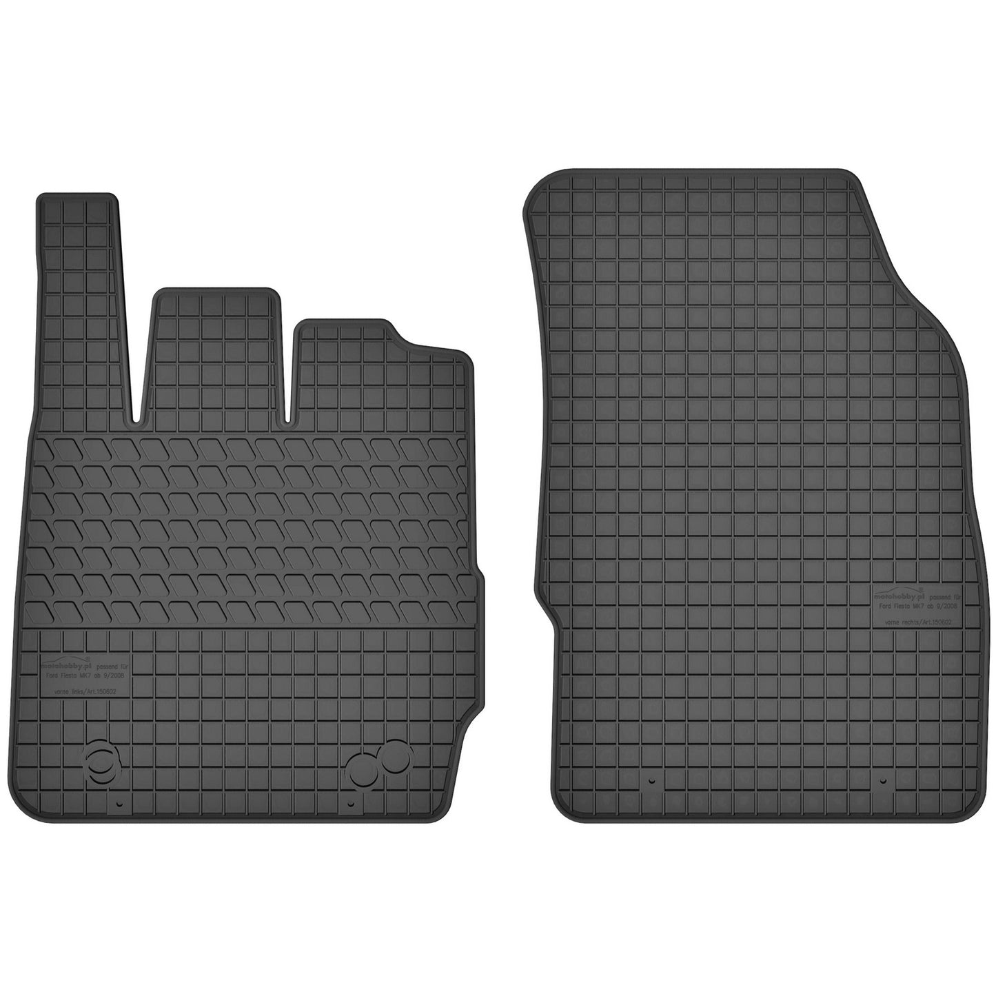 Motohobby Passform Gummi Fußmatten Set für Mazda 2 2007 - 2014