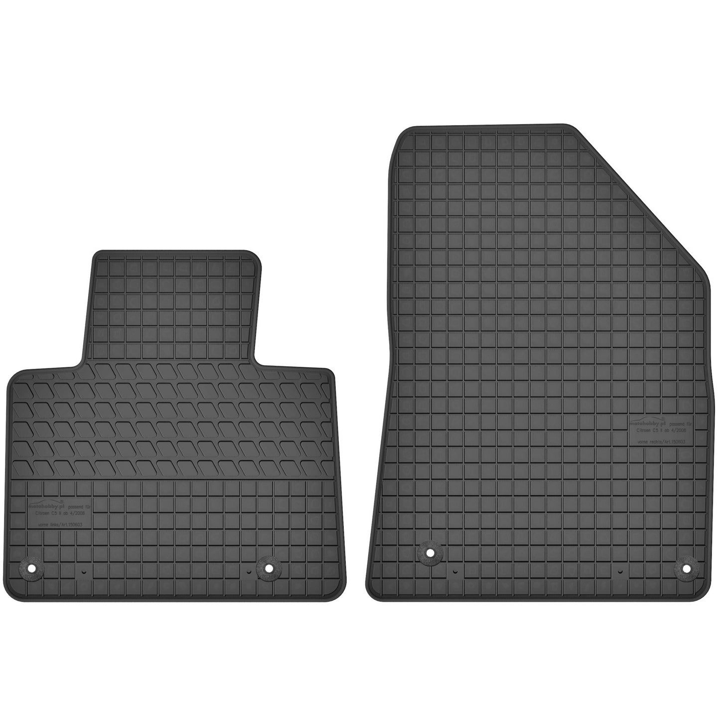 Motohobby Passform Gummi Fußmatten Set für Citroen C5 2007 - 2017