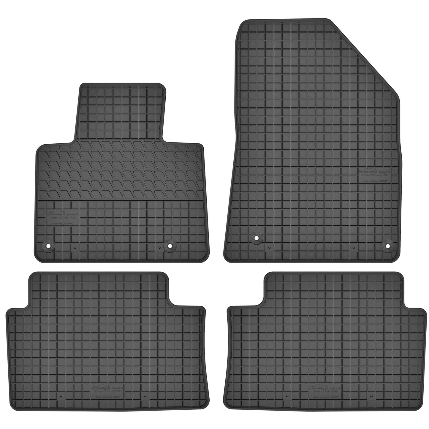 Motohobby Passform Gummi Fußmatten Set für Citroen C5 2007 - 2017