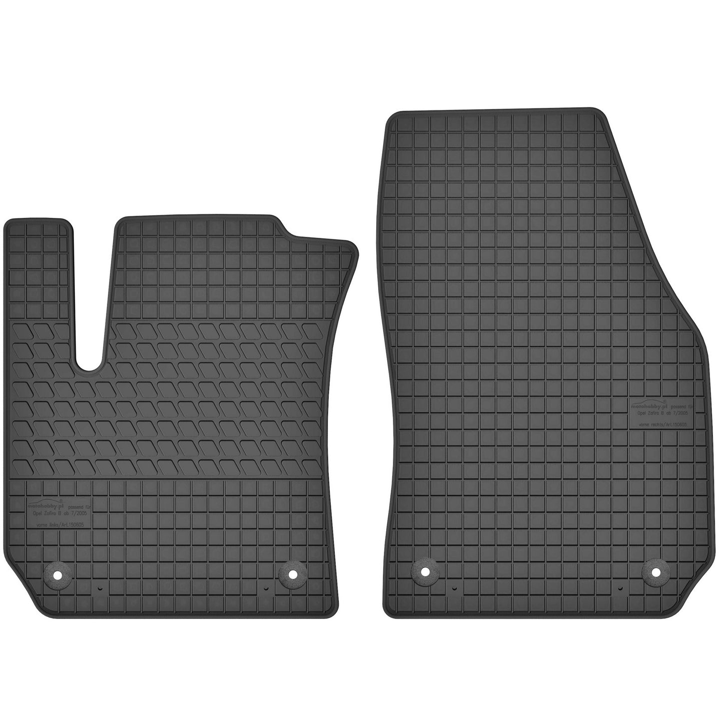 Motohobby Passform Gummi Fußmatten Set für Opel Zafira B 2005 - 2015