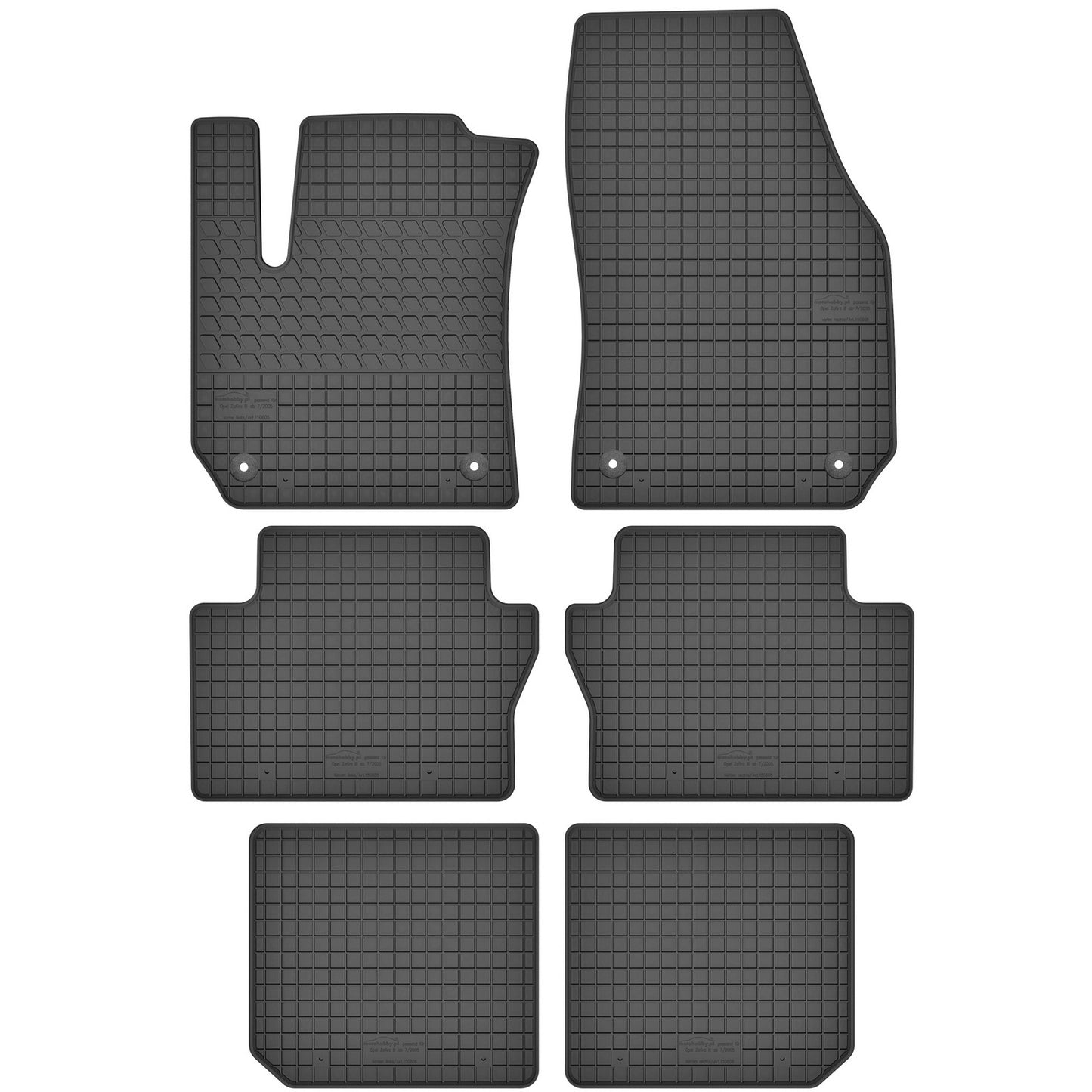 Motohobby Passform Gummi Fußmatten Set für Opel Zafira B 2005 - 2015