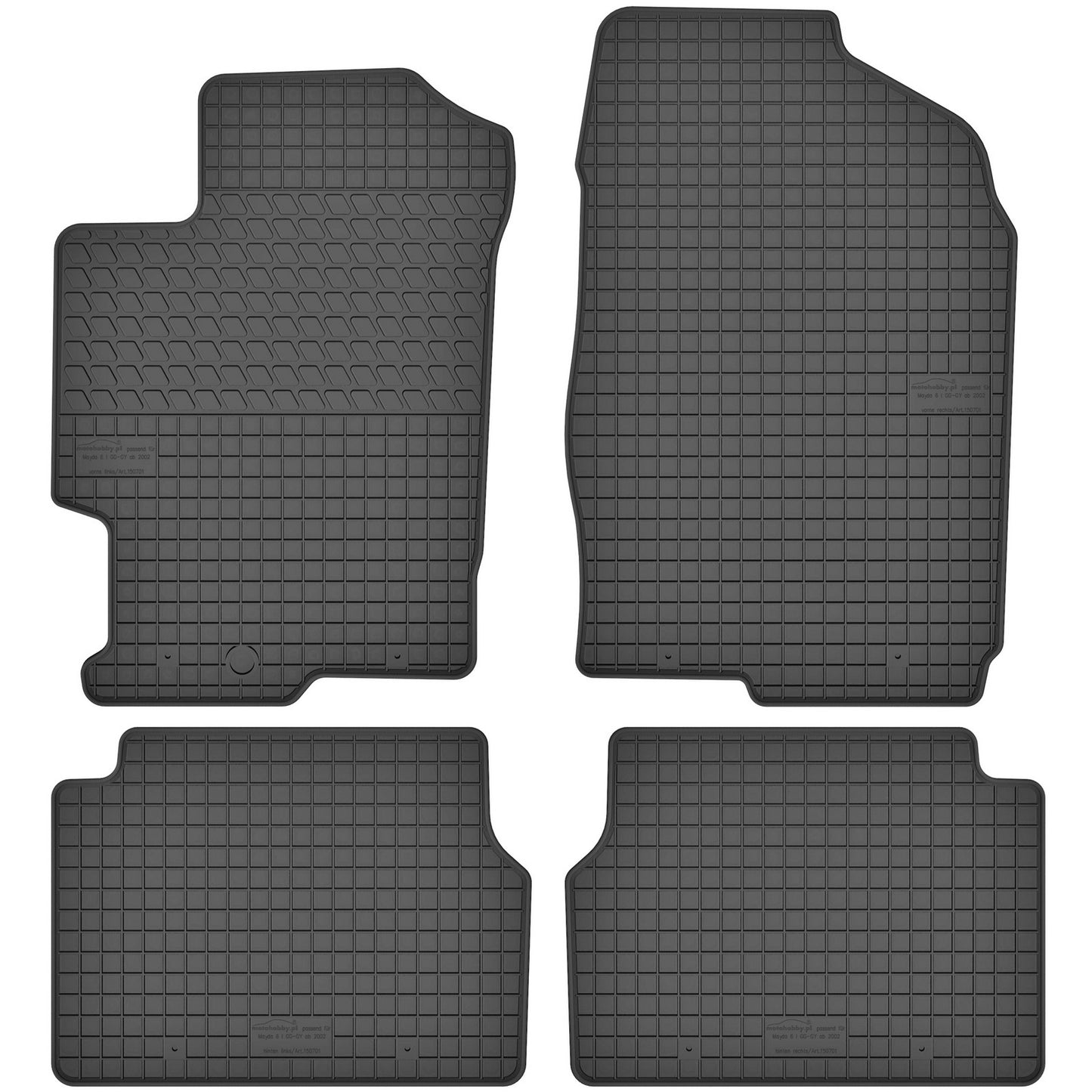 Motohobby Passform Gummi Fußmatten Set für Mazda 6 2002 - 2008