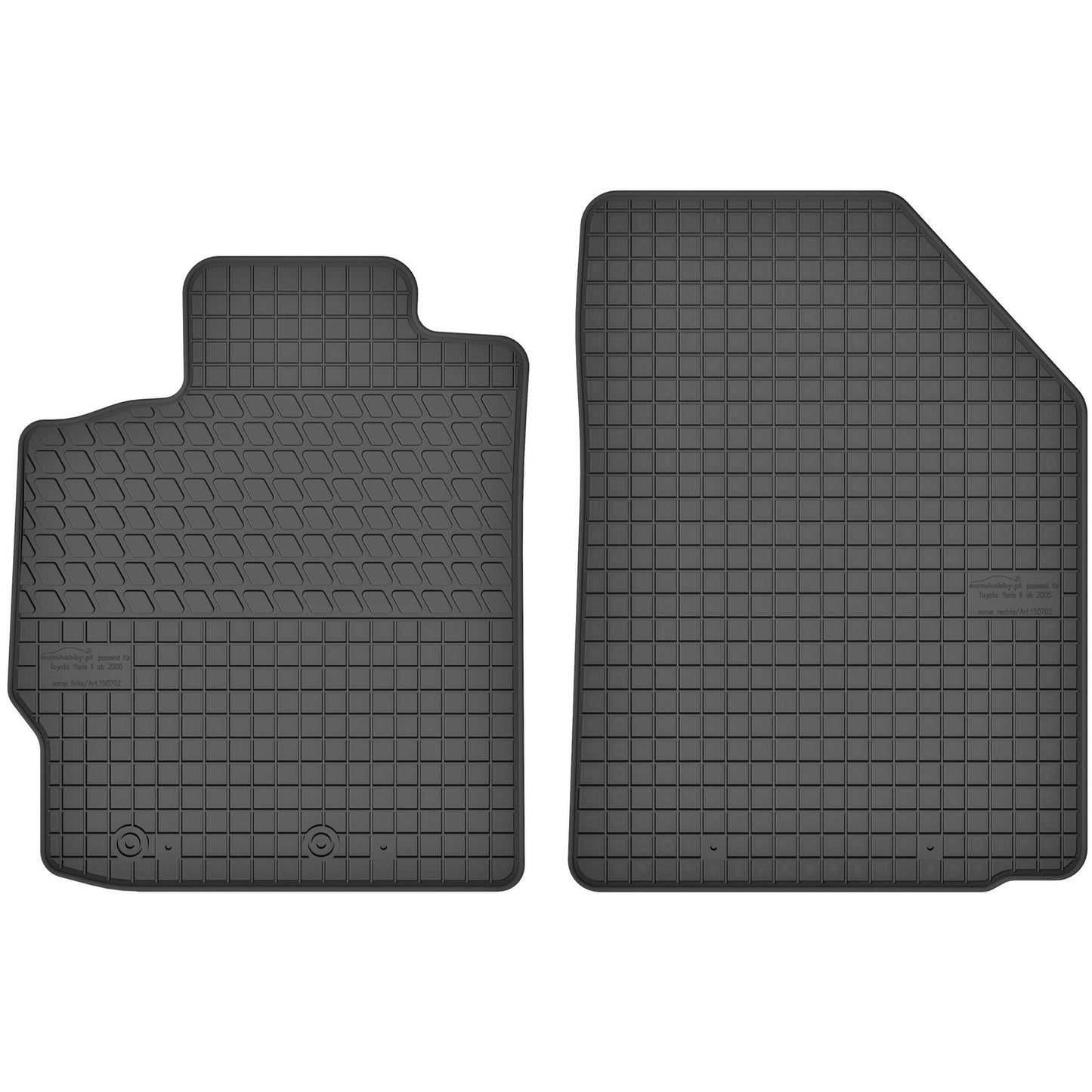 Motohobby Passform Gummi Fußmatten Set für Toyota Yaris 2005 - 2013