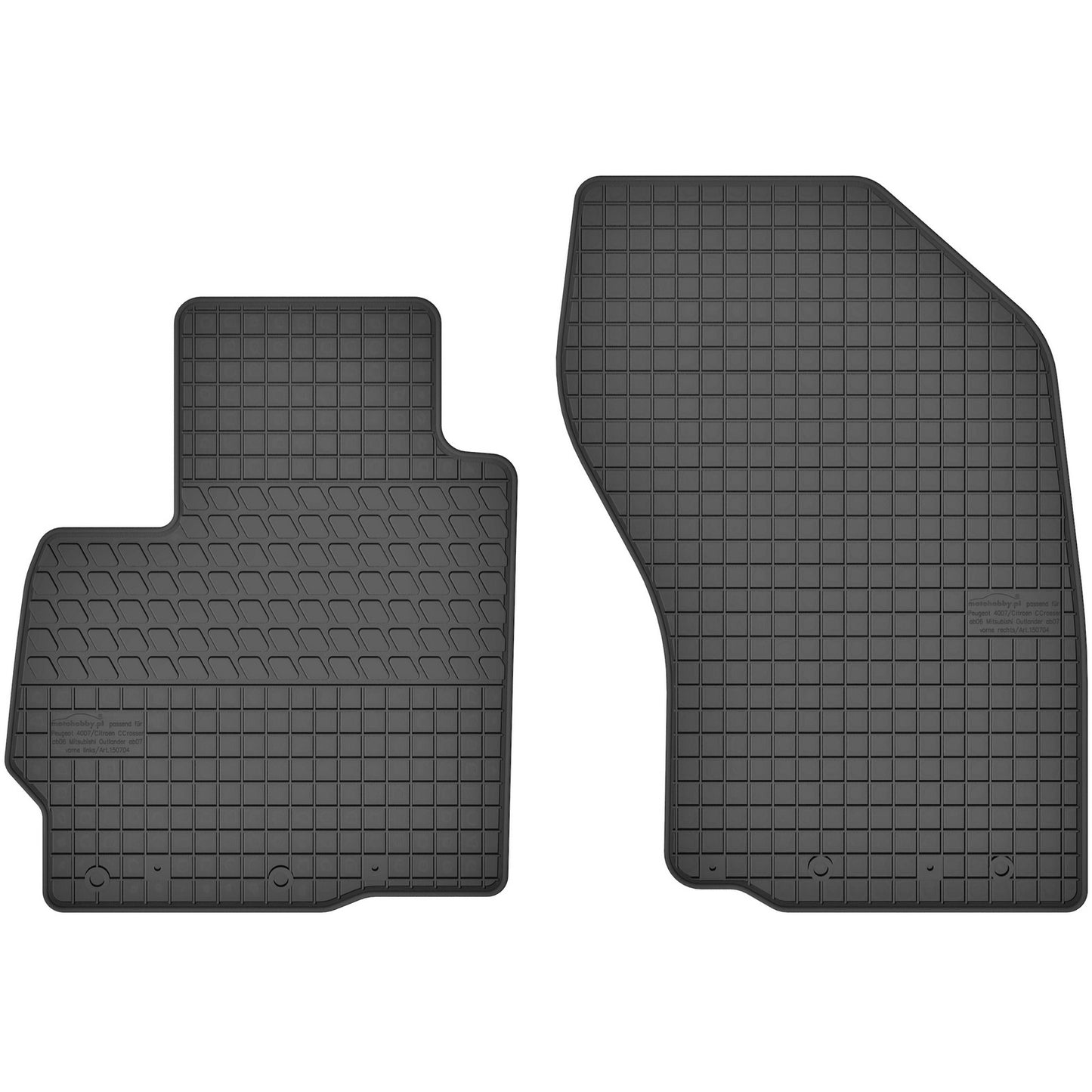 Motohobby Passform Gummi Fußmatten Set für Citroen C-Crosser 2007 - 2012