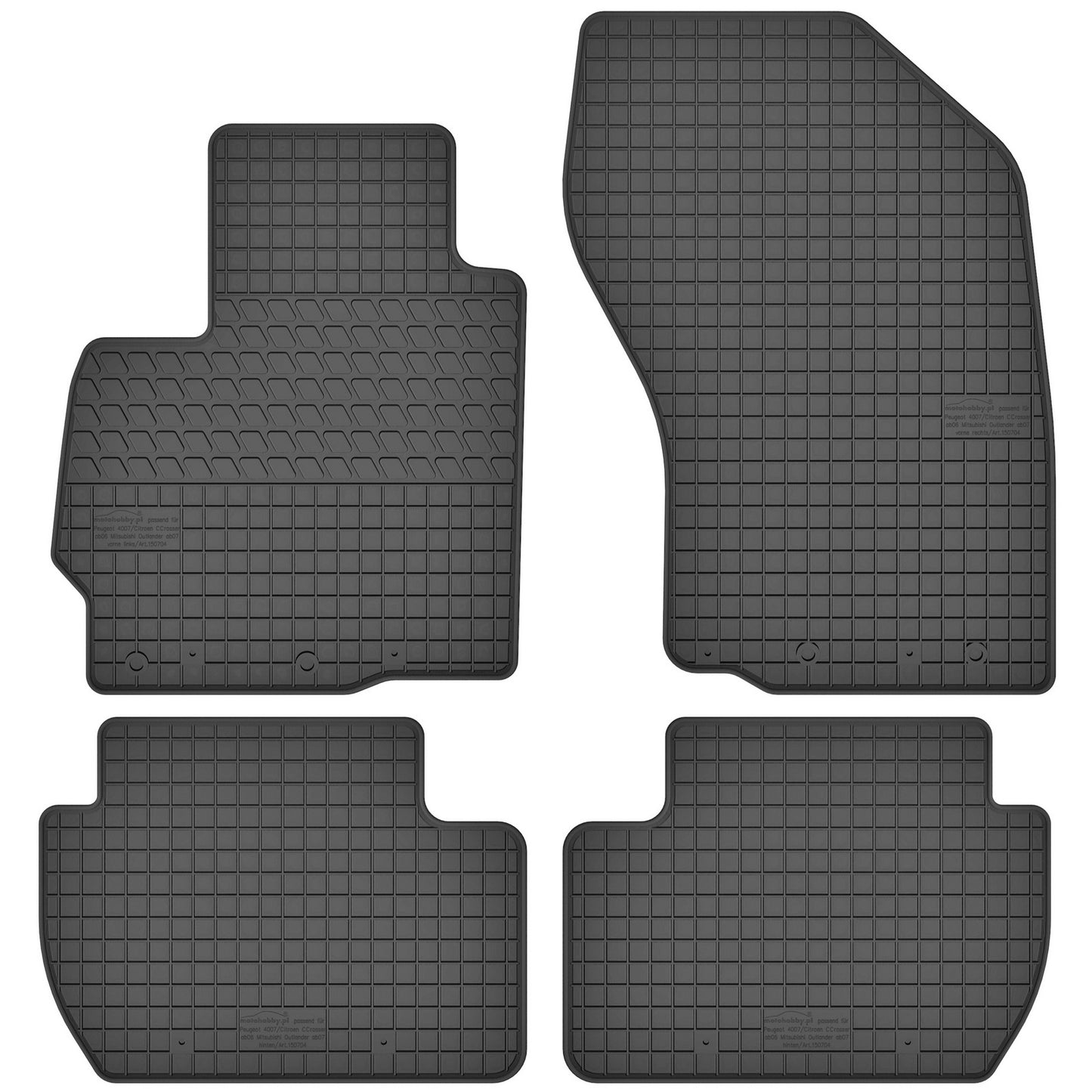 Motohobby Passform Gummi Fußmatten Set für Mitsubishi Outlander Sport 2010 - 2023