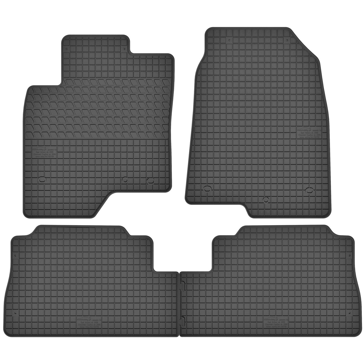 Motohobby Passform Gummi Fußmatten Set für Saturn Vue 2008 - 2010