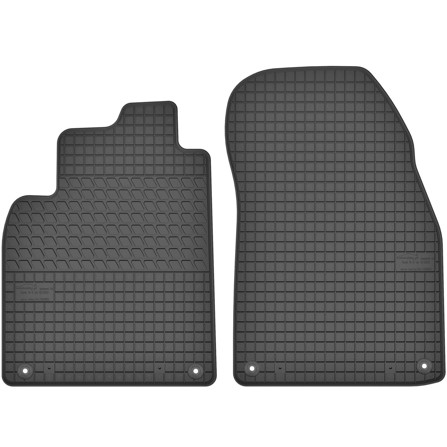 Motohobby Passform Gummi Fußmatten Set für Saab 9-3 2002 - 2011
