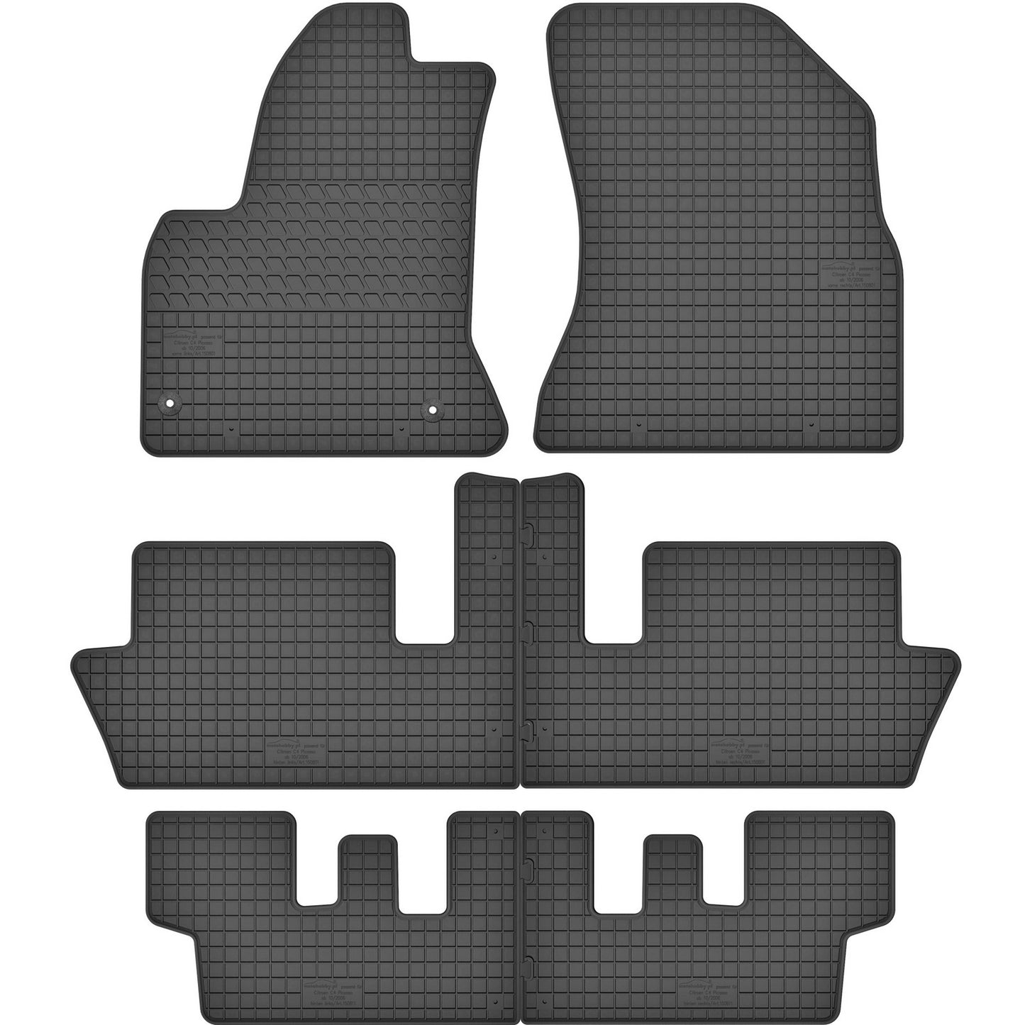 Motohobby Passform Gummi Fußmatten Set für Citroen C4 Picasso 1 2006 - 2013