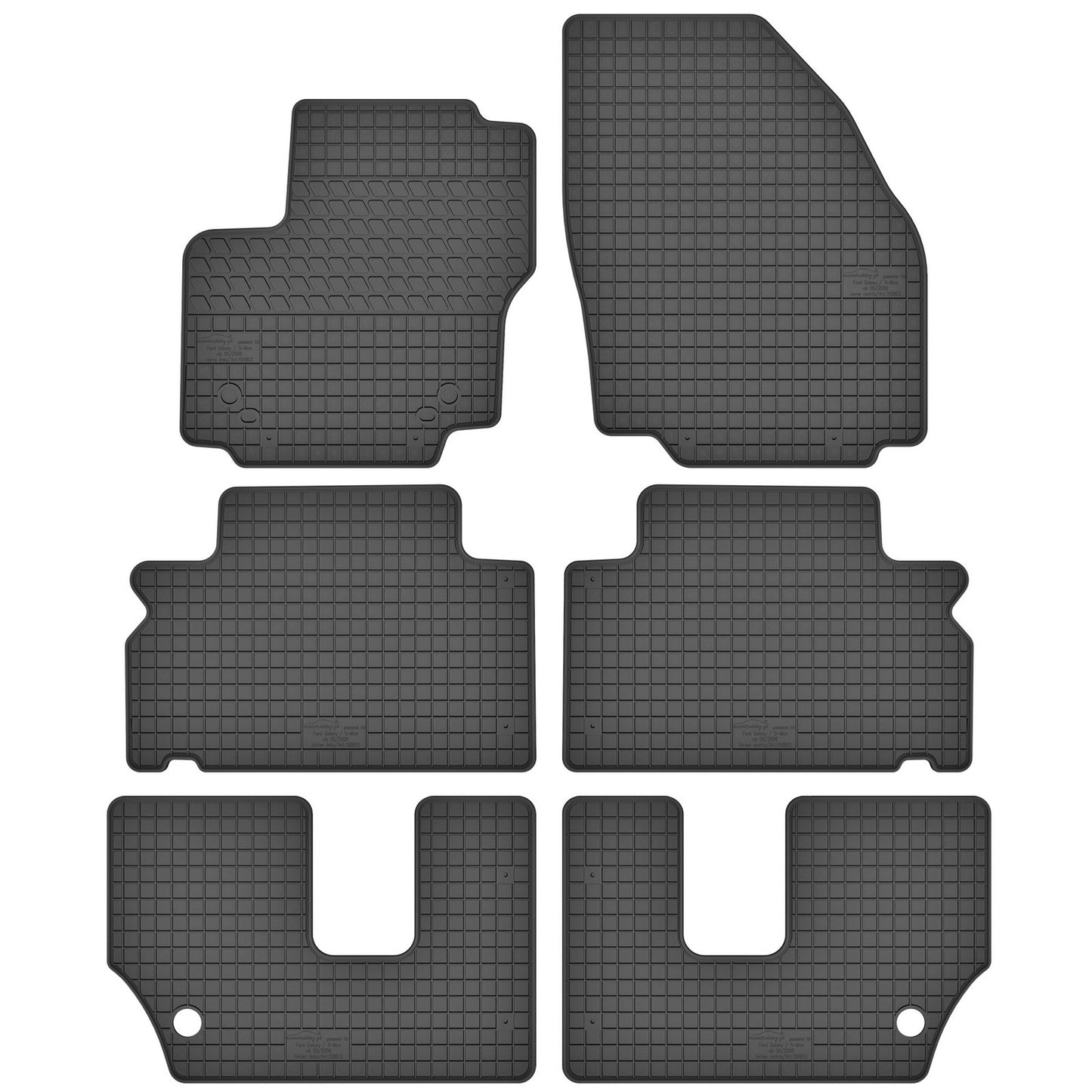 Motohobby Passform Gummi Fußmatten Set für Ford Galaxy 2006 - 2015