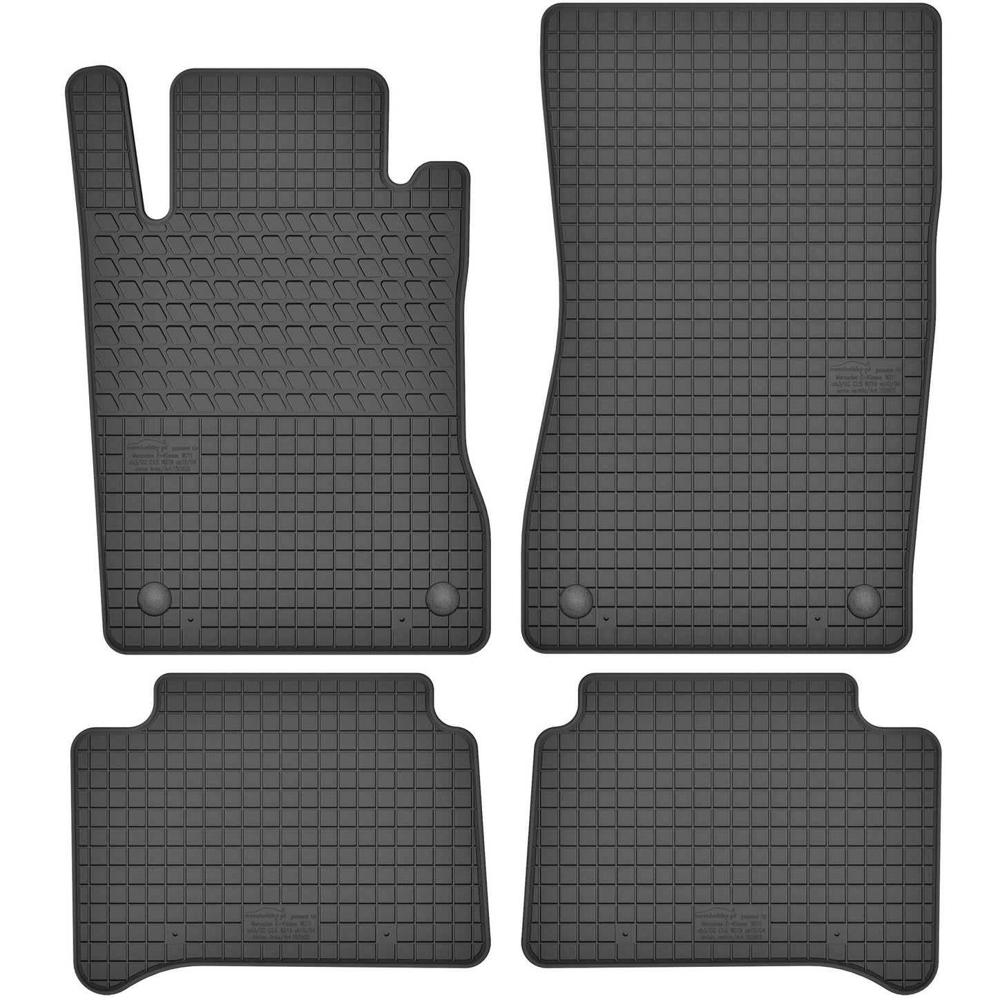 Motohobby Passform Gummi Fußmatten Set für Mercedes CLS W219 2004 - 2010