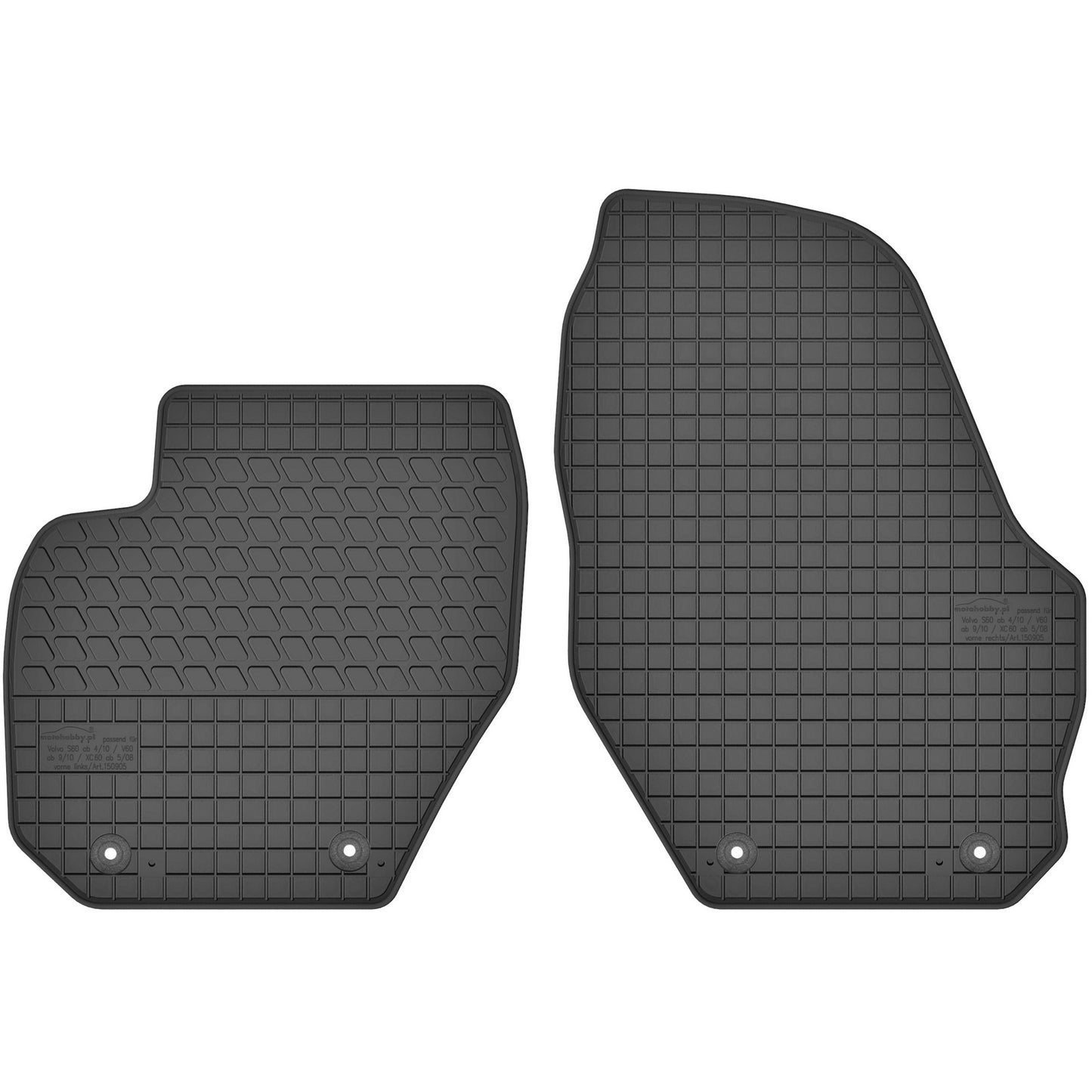 Motohobby Passform Gummi Fußmatten Set für Volvo V60 2011 - 2018