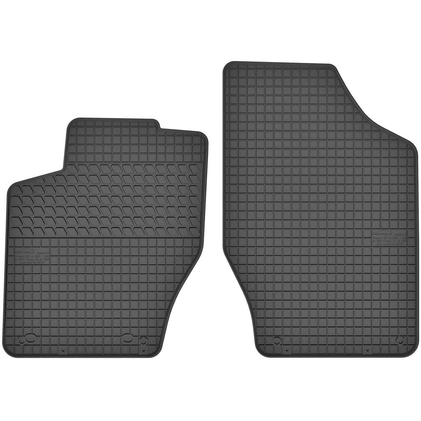 Motohobby Passform Gummi Fußmatten Set für Peugeot 308 2007 - 2014